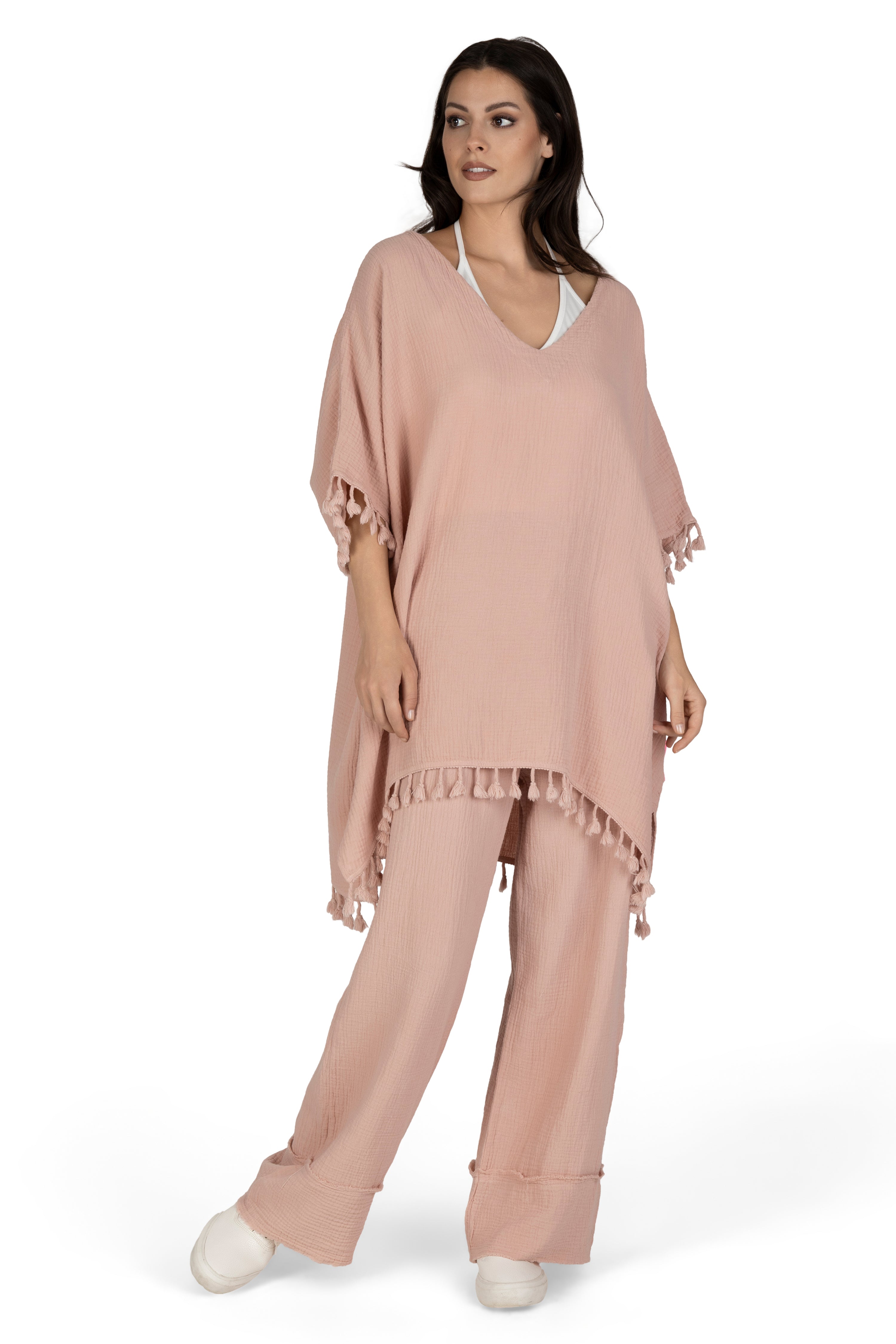 Lange Musselinhose