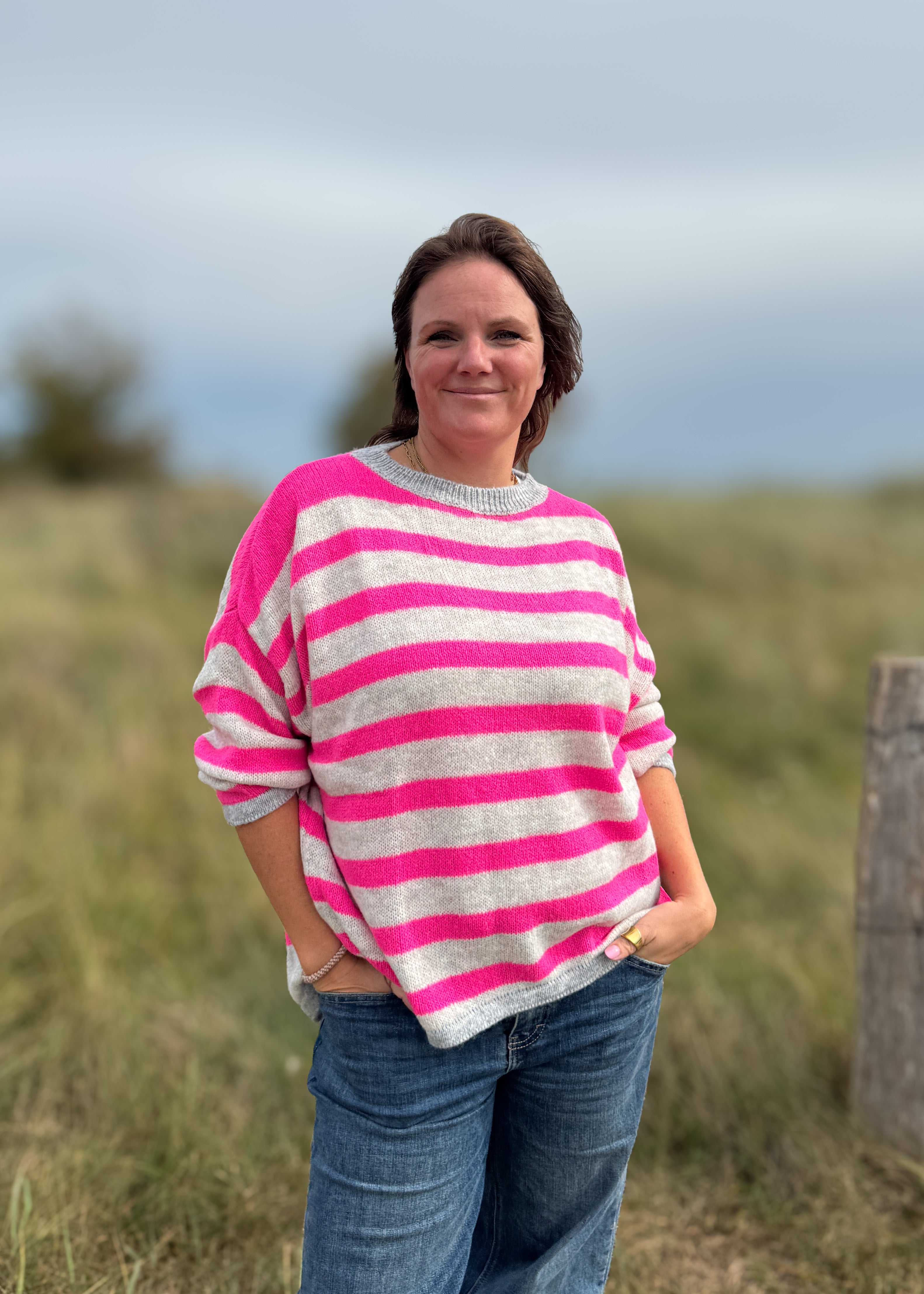 Strickpulli Streifen