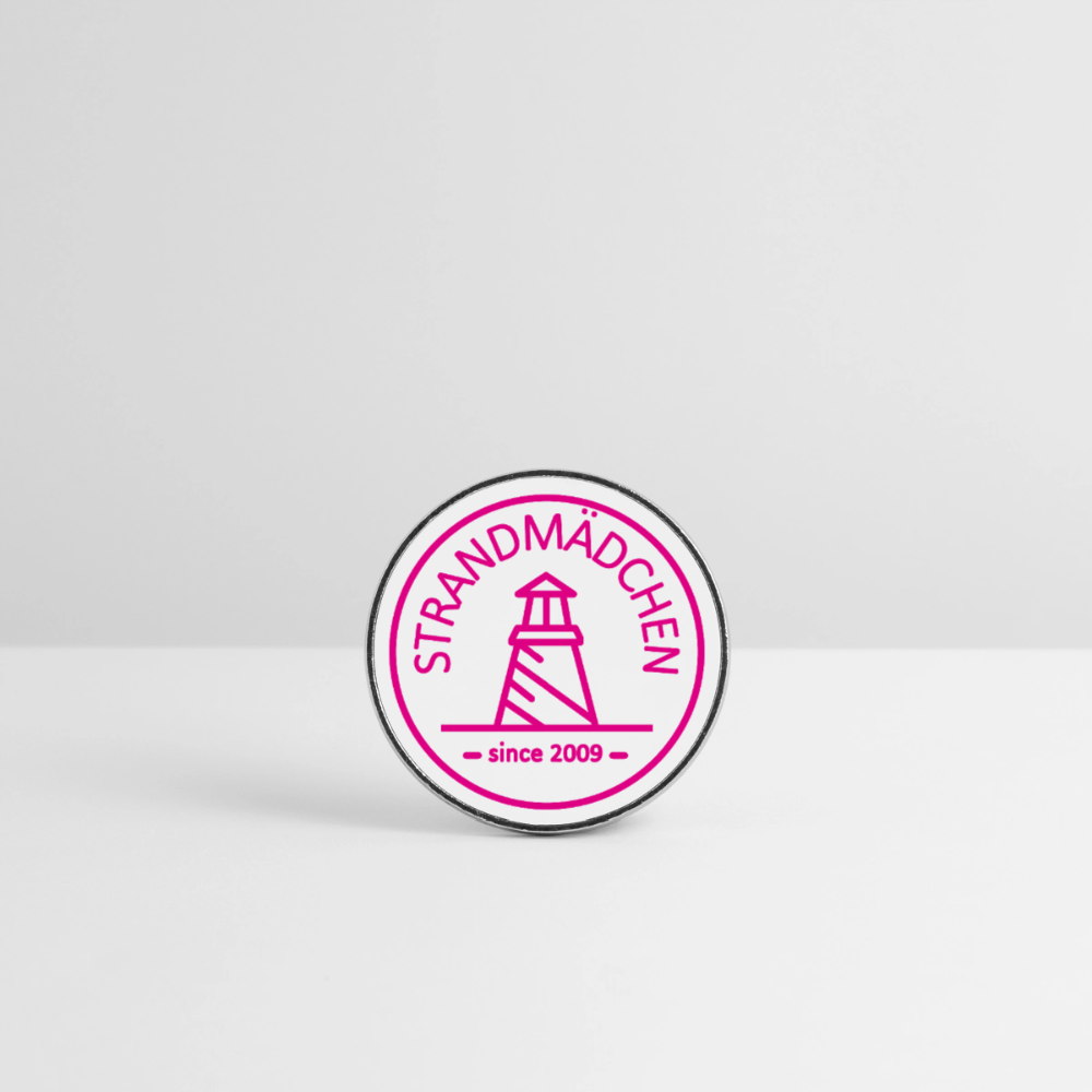 Runder Kühlschrankmagnet mit Logo STRANDMÄDCHEN - Weiß