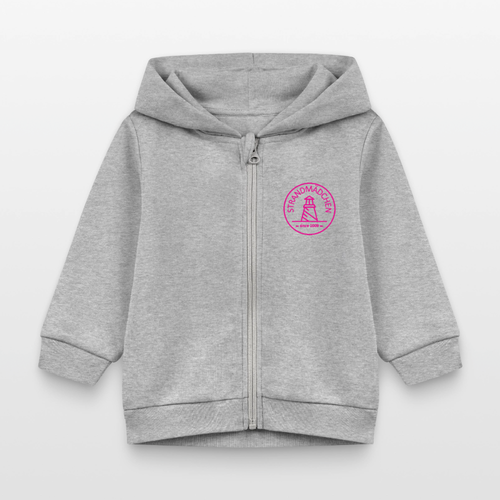 Bio Zip Hoodie BABY STRANDMÄDCHEN - Grau meliert