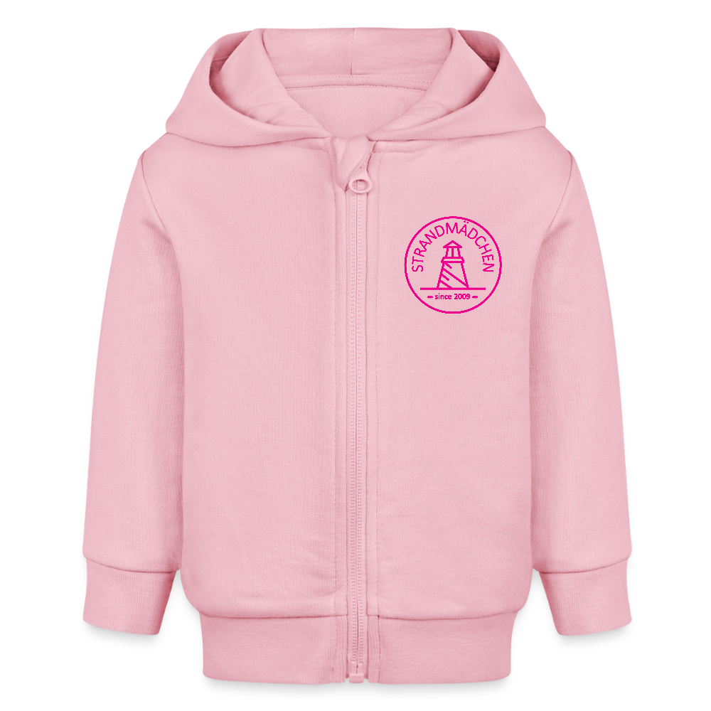 Bio Zip Hoodie BABY STRANDMÄDCHEN - Hellrosa