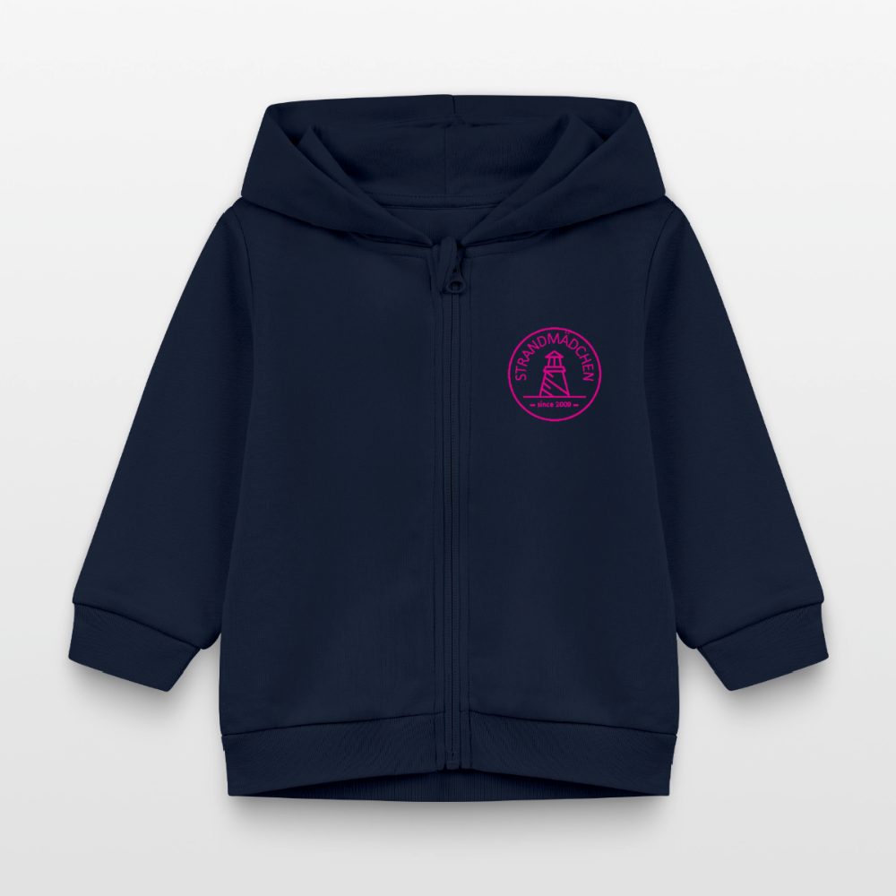 Bio Zip Hoodie BABY STRANDMÄDCHEN - Navy