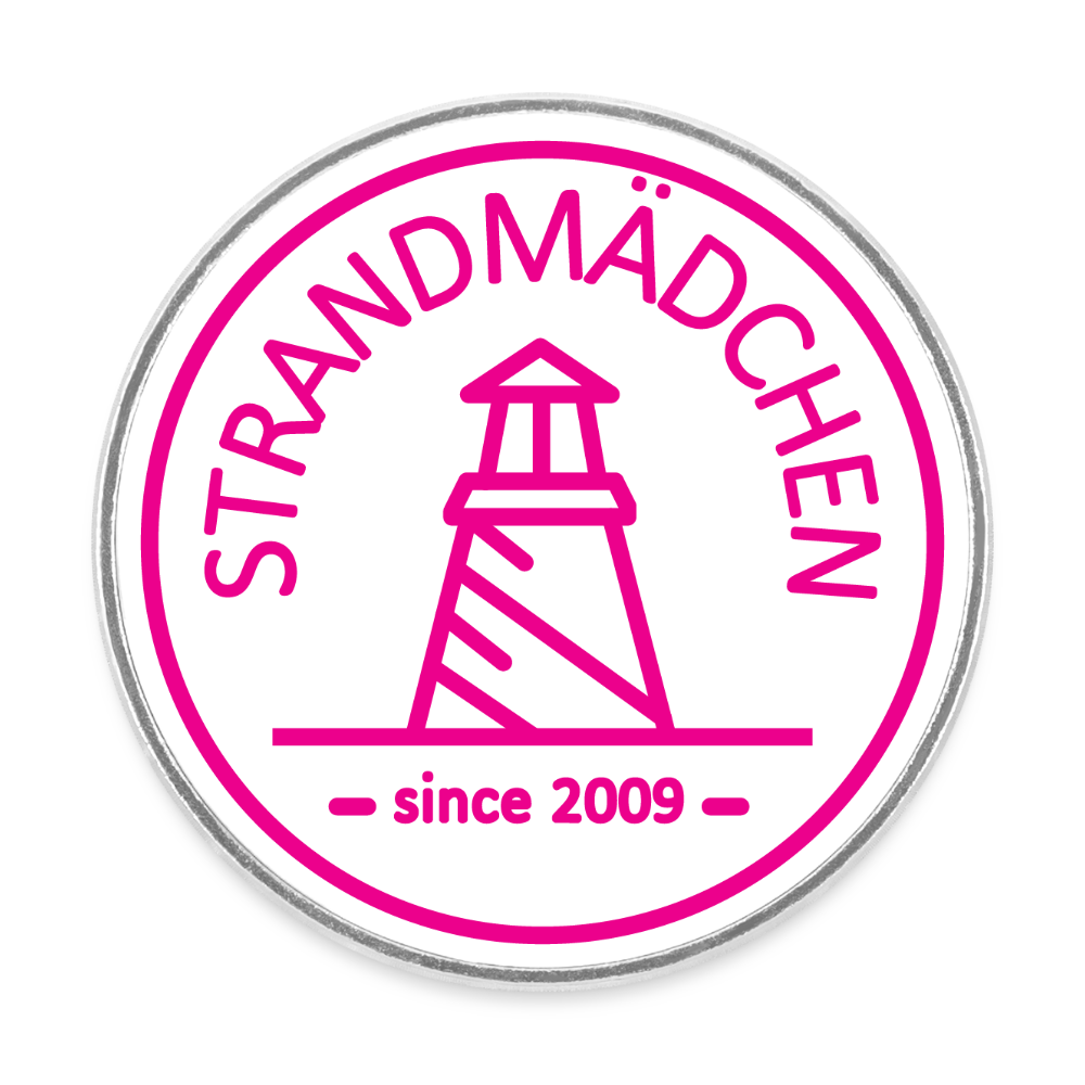 Runder Kühlschrankmagnet mit Logo STRANDMÄDCHEN - Weiß