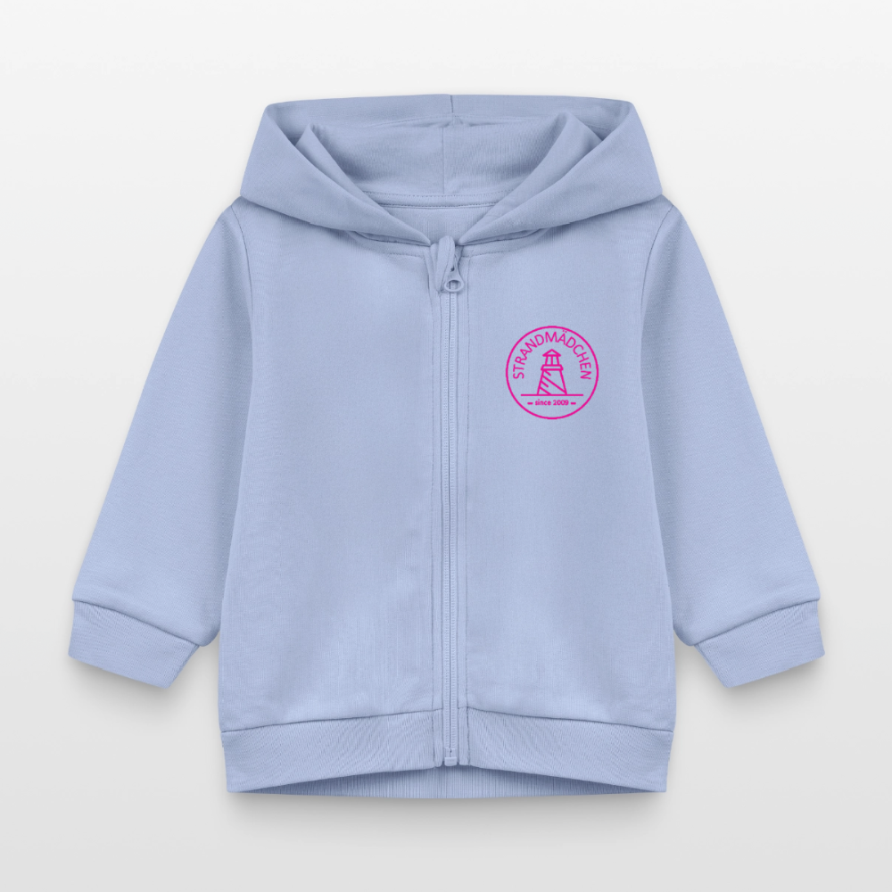 Bio Zip Hoodie BABY STRANDMÄDCHEN - Sky