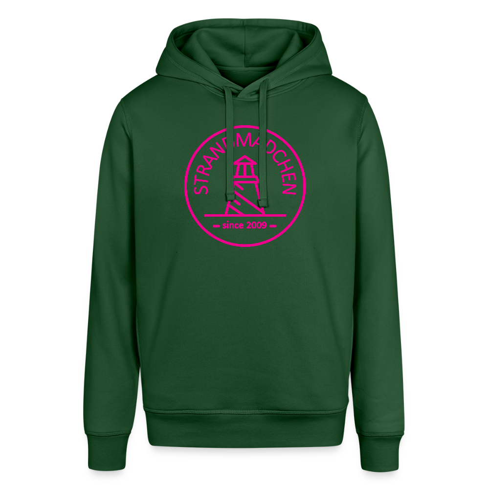 Bio-Hoodie STRANDMÄDCHEN - Flaschengrün