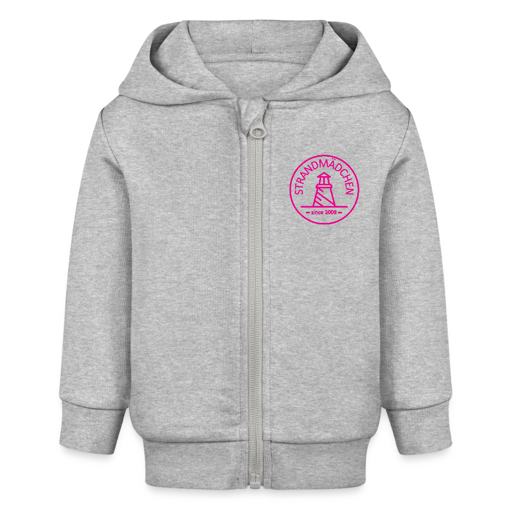 Bio Zip Hoodie BABY STRANDMÄDCHEN - Grau meliert