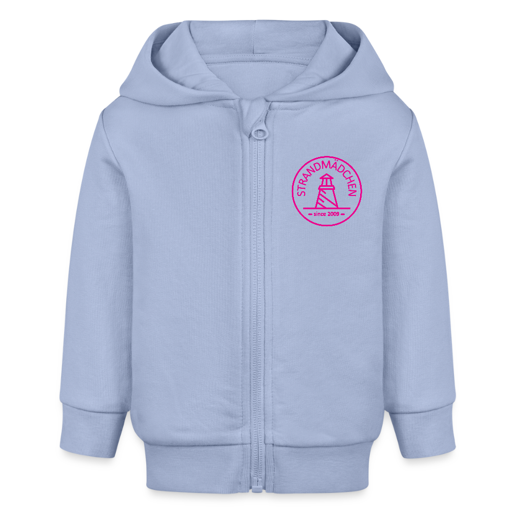 Bio Zip Hoodie BABY STRANDMÄDCHEN - Sky