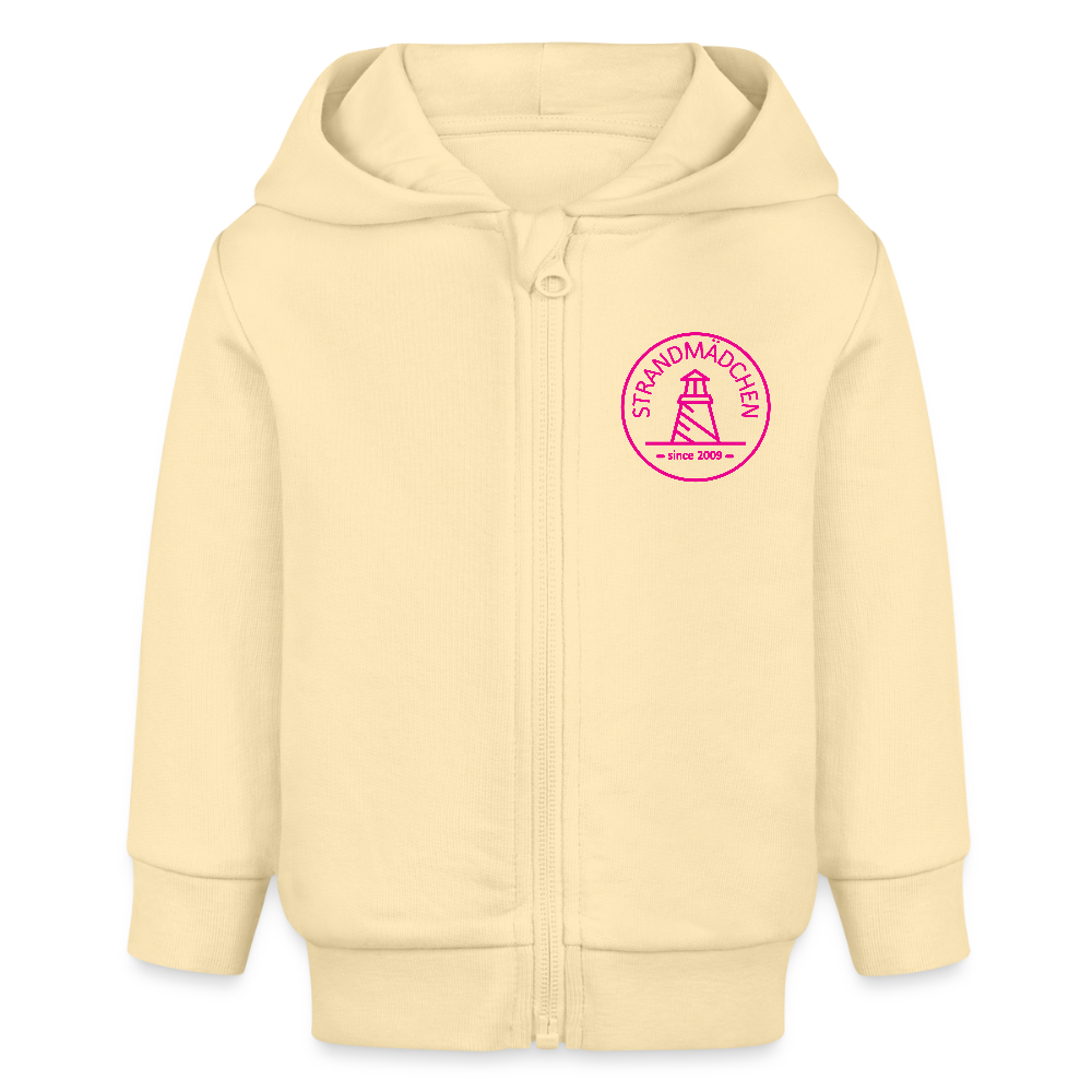 Bio Zip Hoodie BABY STRANDMÄDCHEN - Creme
