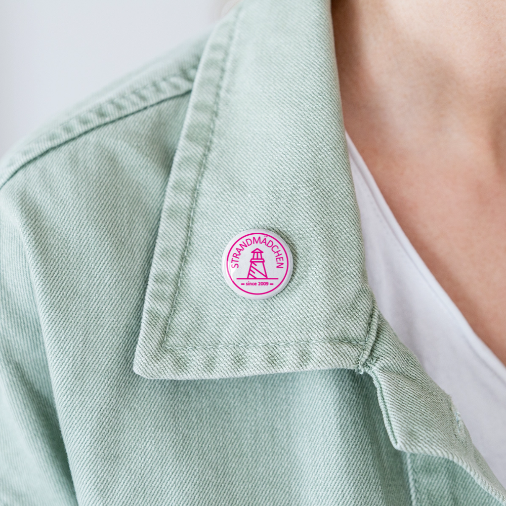 Buttons STRANDMÄDCHEN klein 25 mm (5er Pack) - Weiß