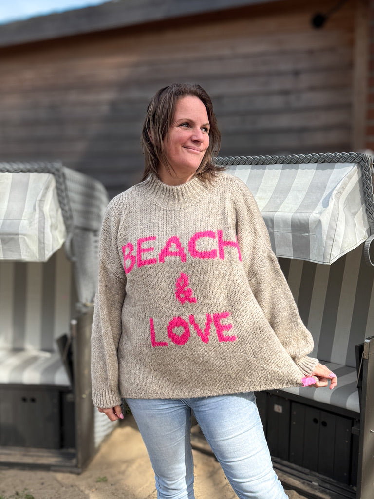 Strickpulli BEACH & LOVE