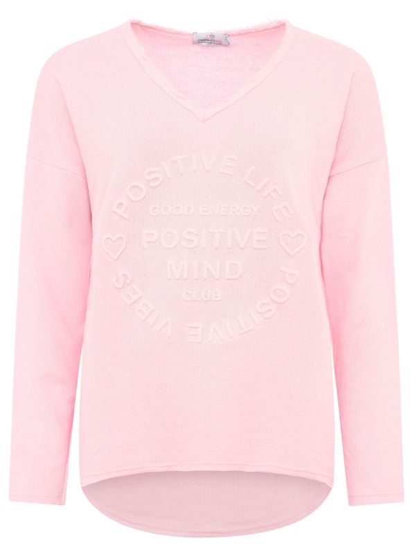 Zwillingsherz Sweatshirt BW POSITIVE MIND