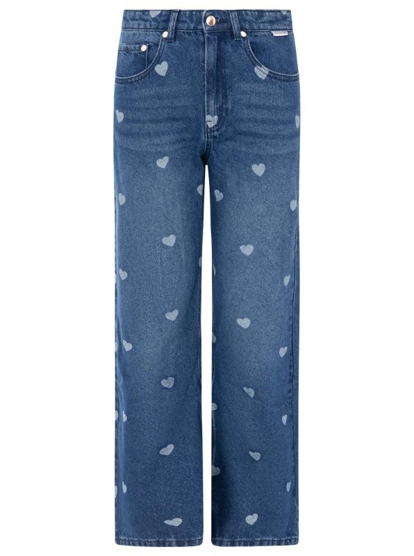 Zwillingsherz Wide Leg Jeans WASHED HEARTS