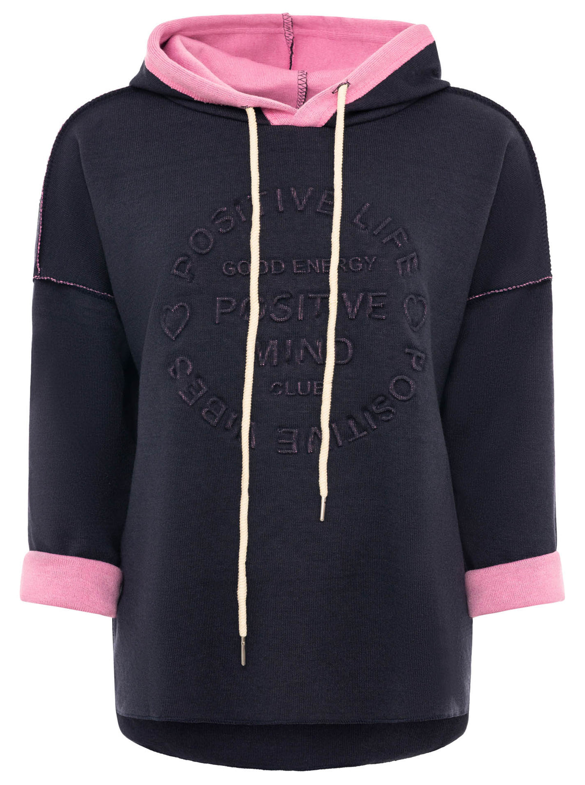Zwillingsherz Doubleface Hoodie POSITIVE MIND