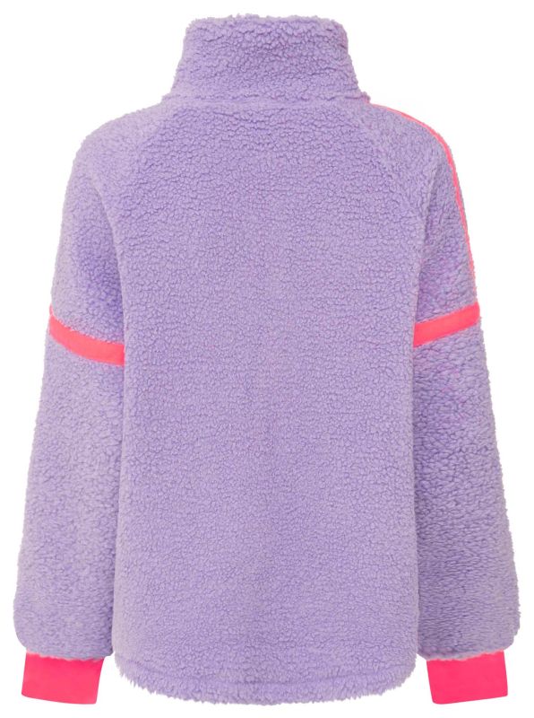 Zwillingsherz Oversize Half Zip Teddy Fleece NEON