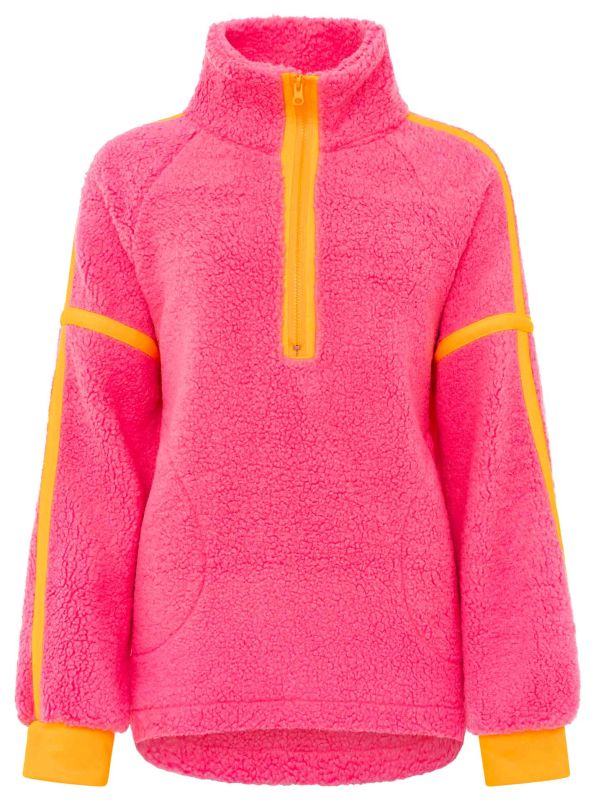 Zwillingsherz Oversize Half Zip Teddy Fleece NEON