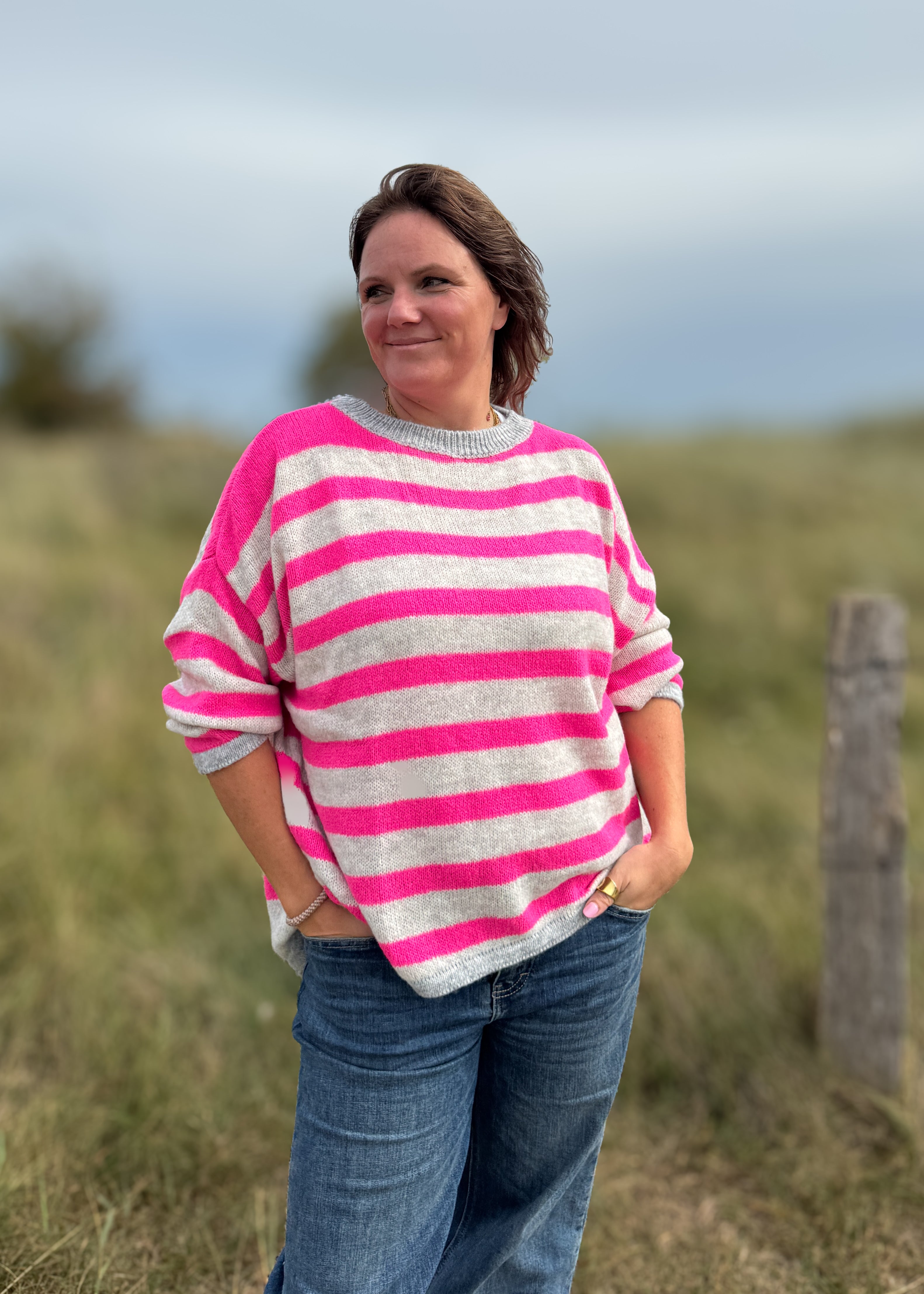 Strickpulli Streifen