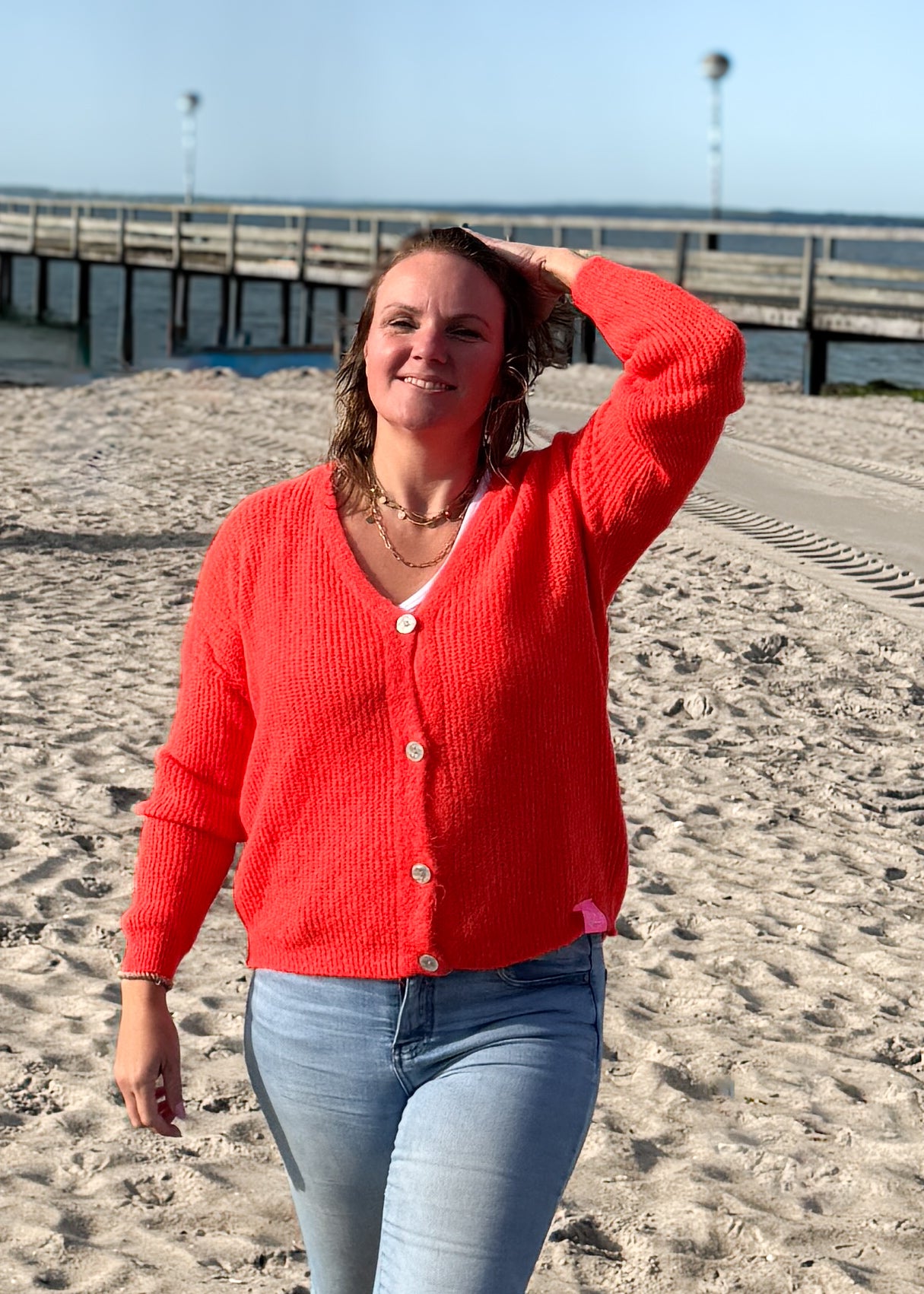 Feinstrickjacke mit Alpaka