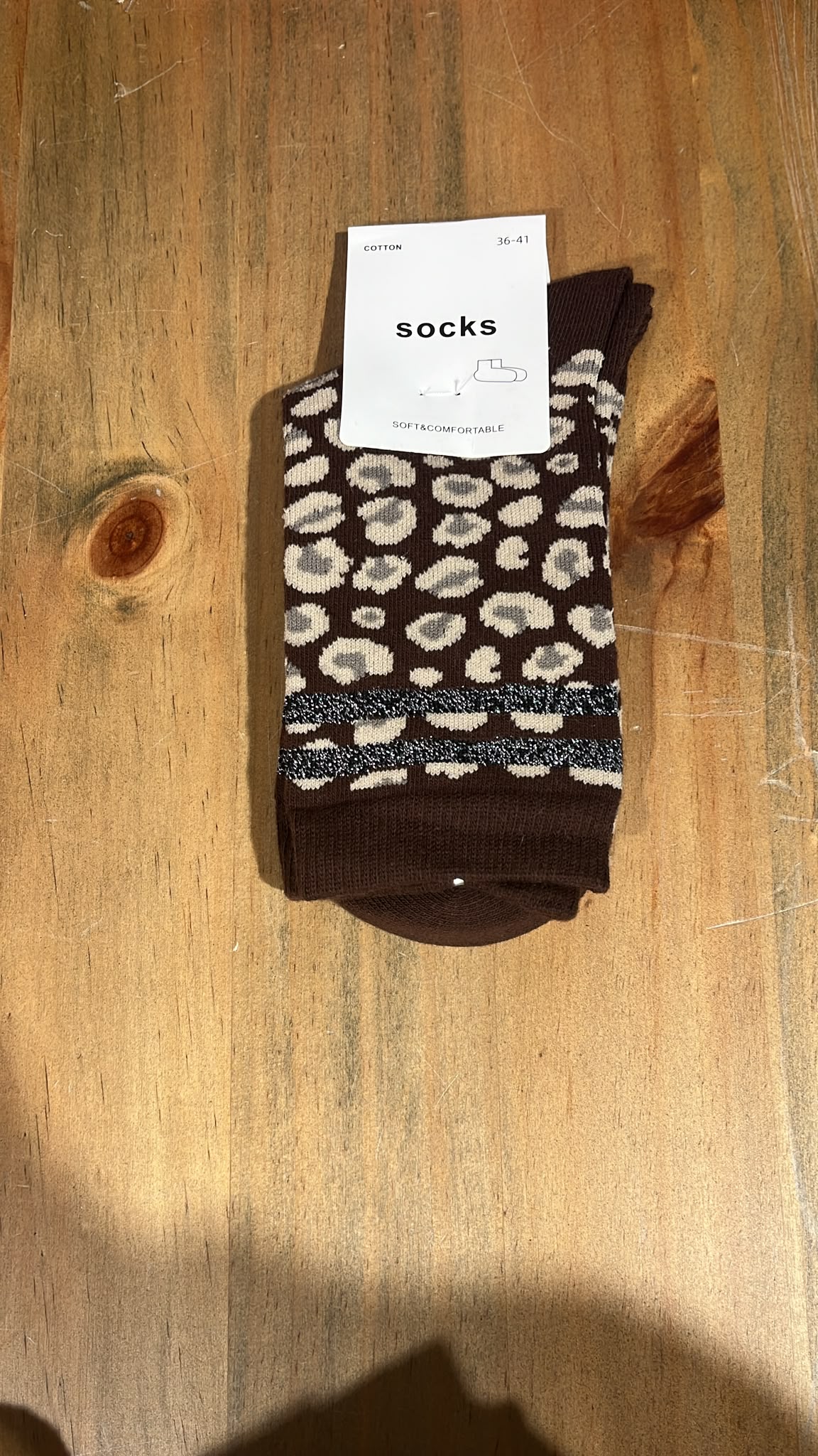Leo Socken mit GLITZERSTREIFEN