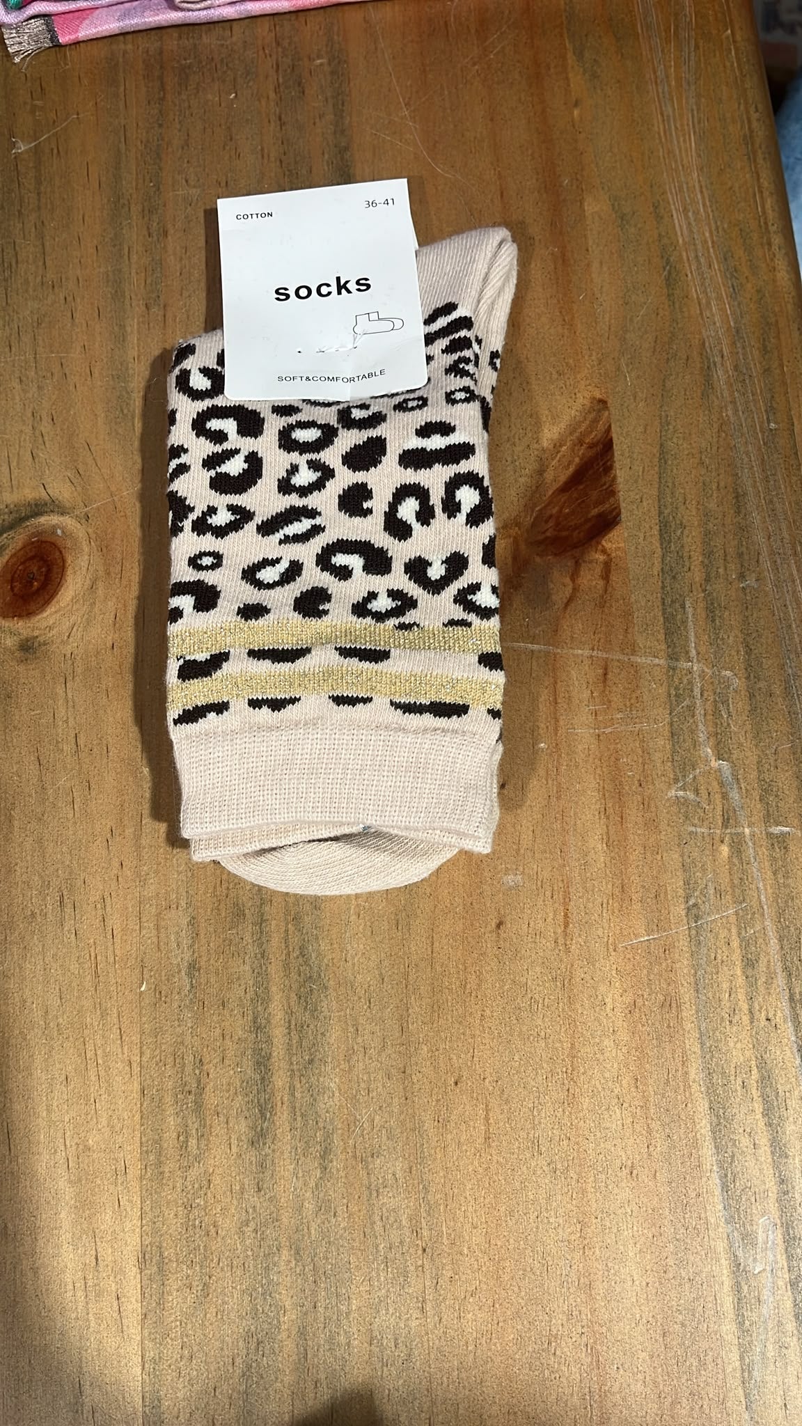 Leo Socken mit GLITZERSTREIFEN
