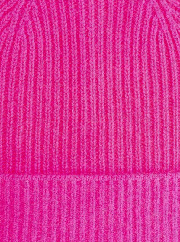 Zwillingsherz 100% Cashmere Umschlagmütze RIPPE