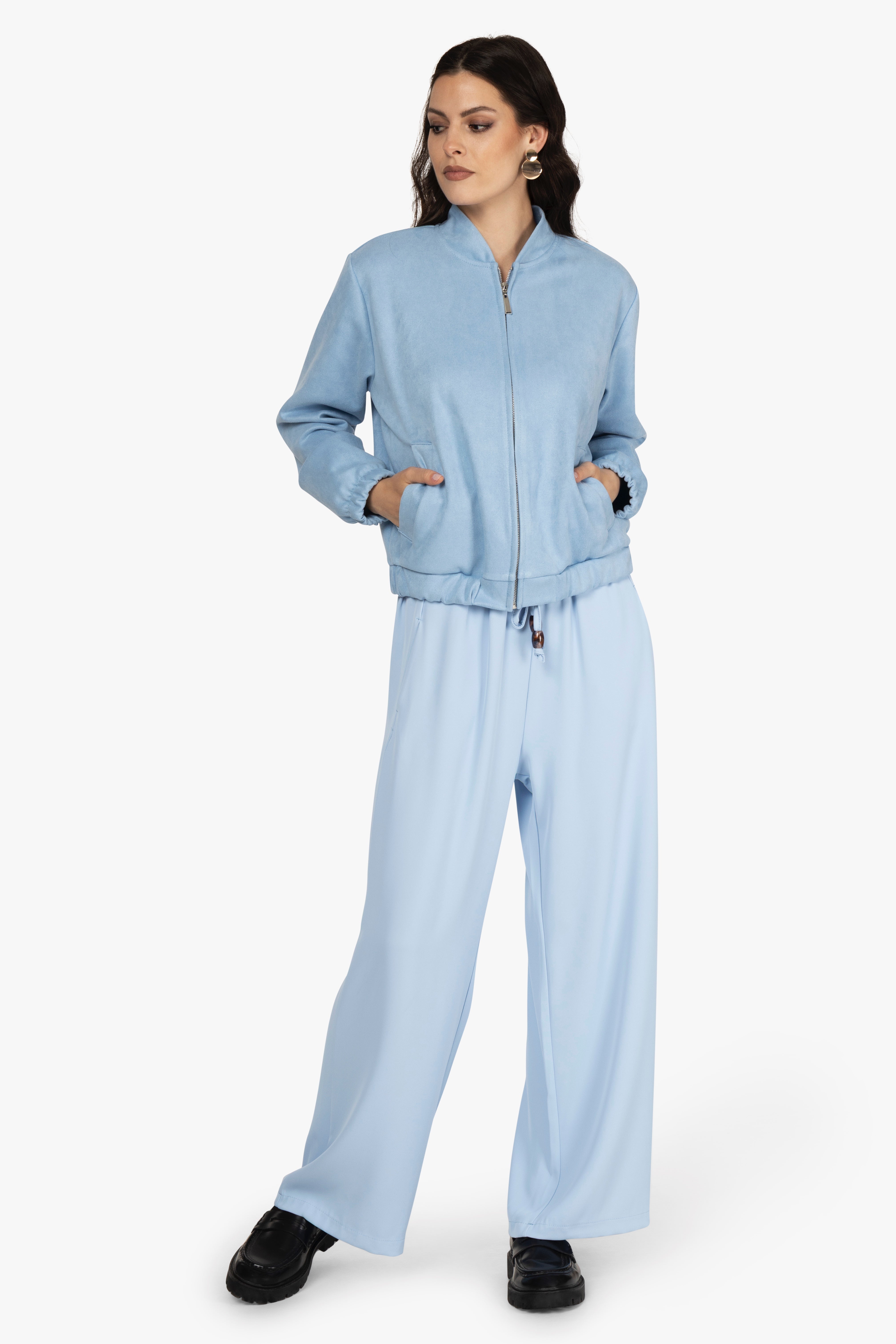 Schlupfhose mit weitem Bein