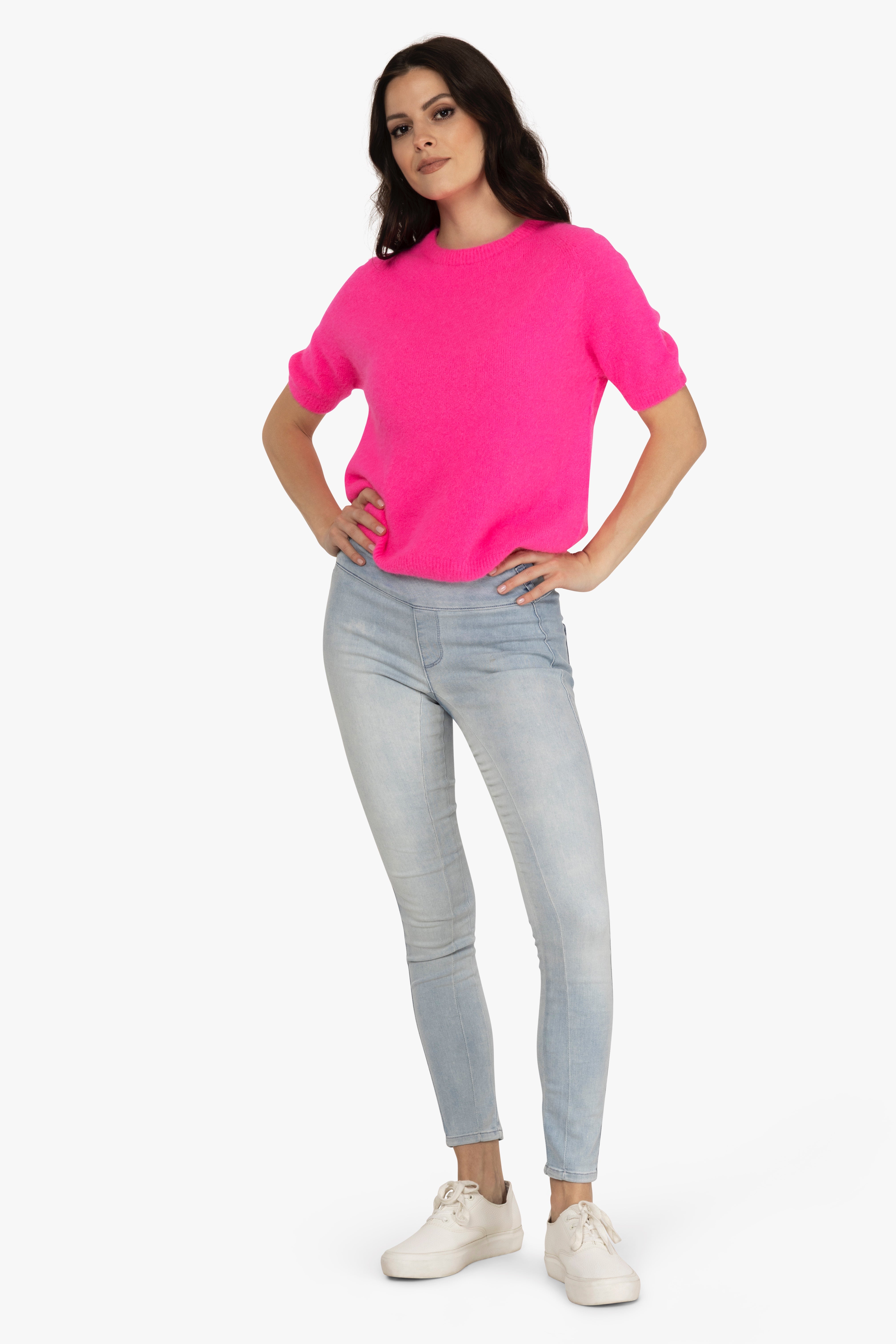 Alpaka Pulli mit Halbarm
