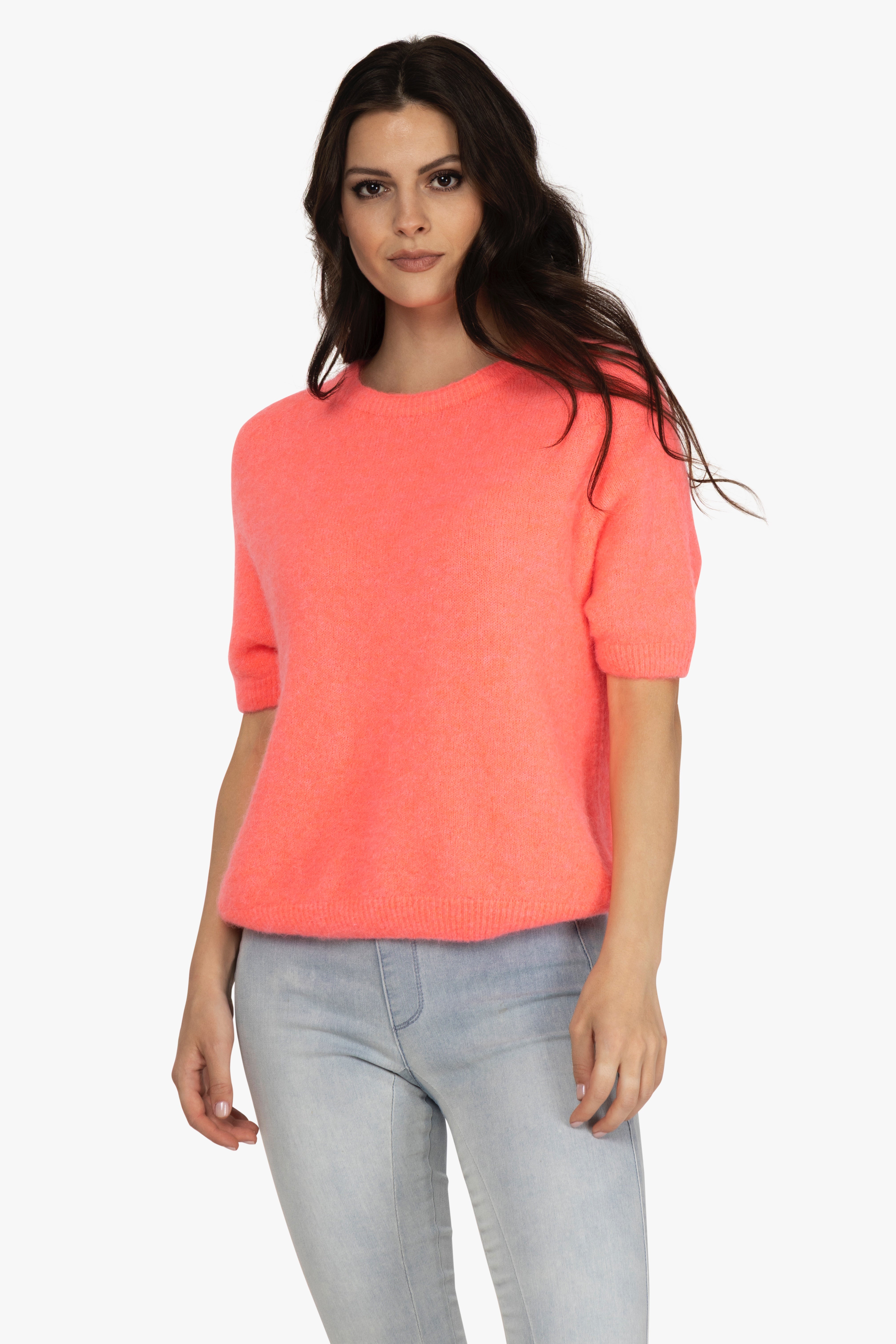 Alpaka Pulli mit Halbarm