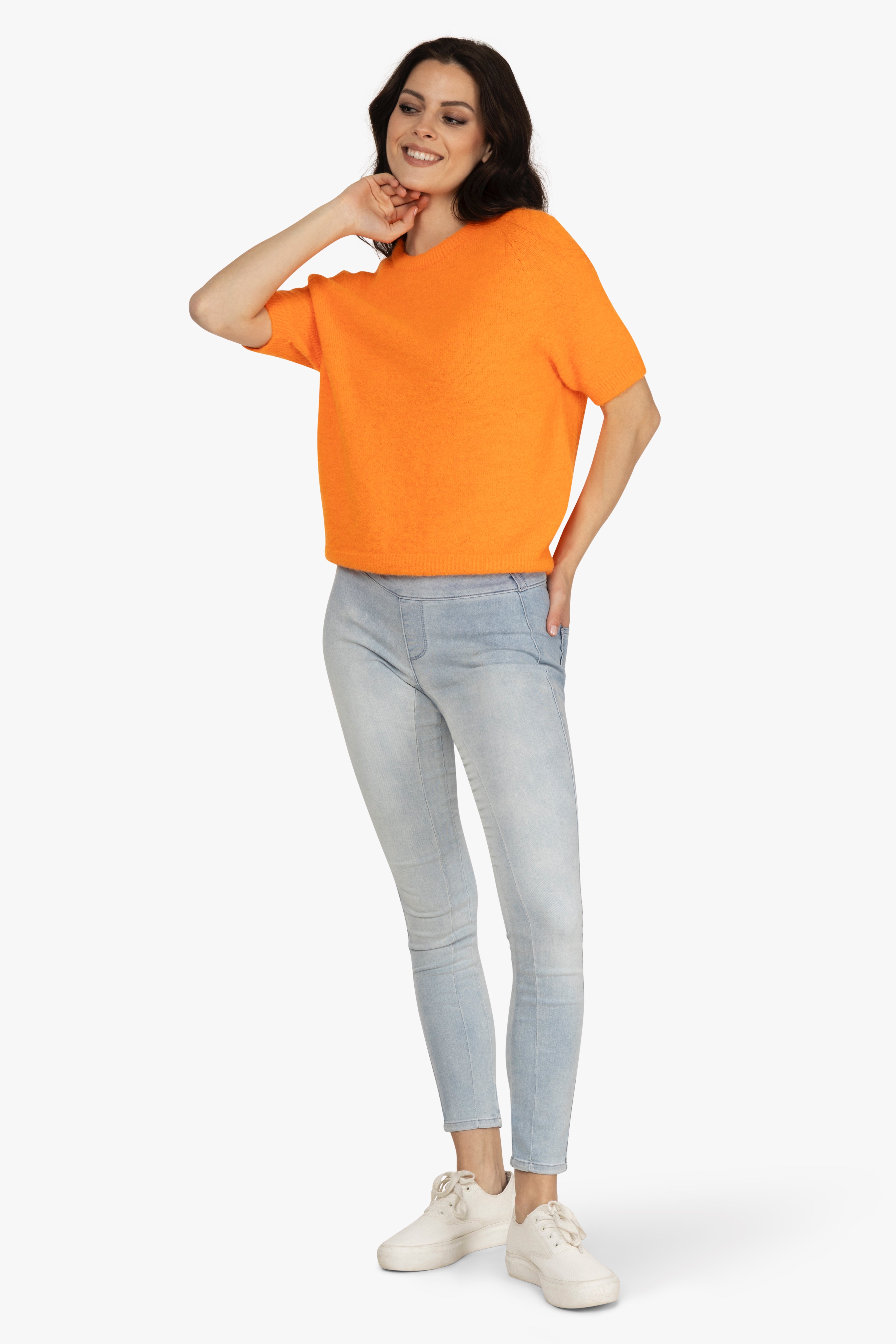 Alpaka Pulli mit Halbarm