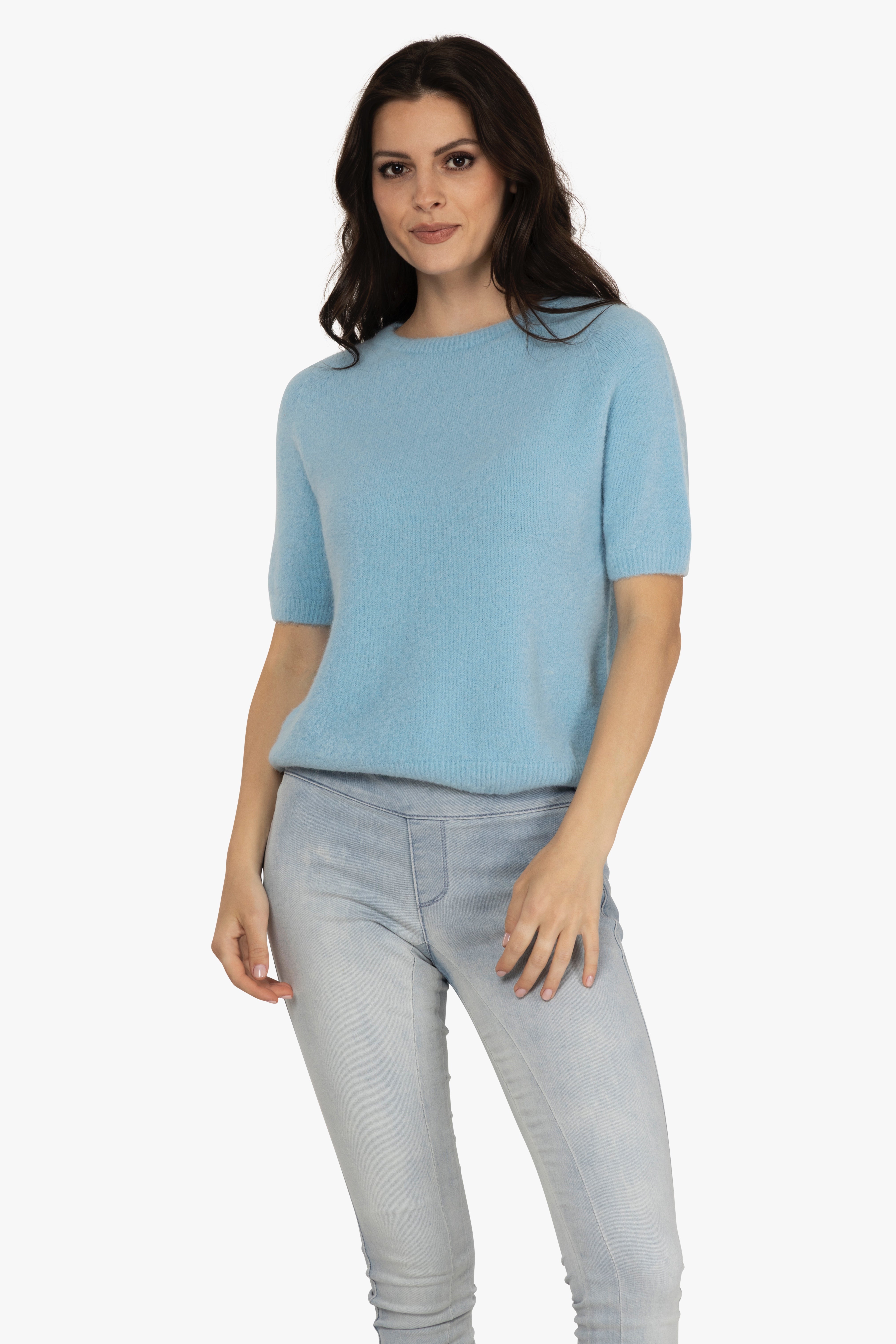 Alpaka Pulli mit Halbarm