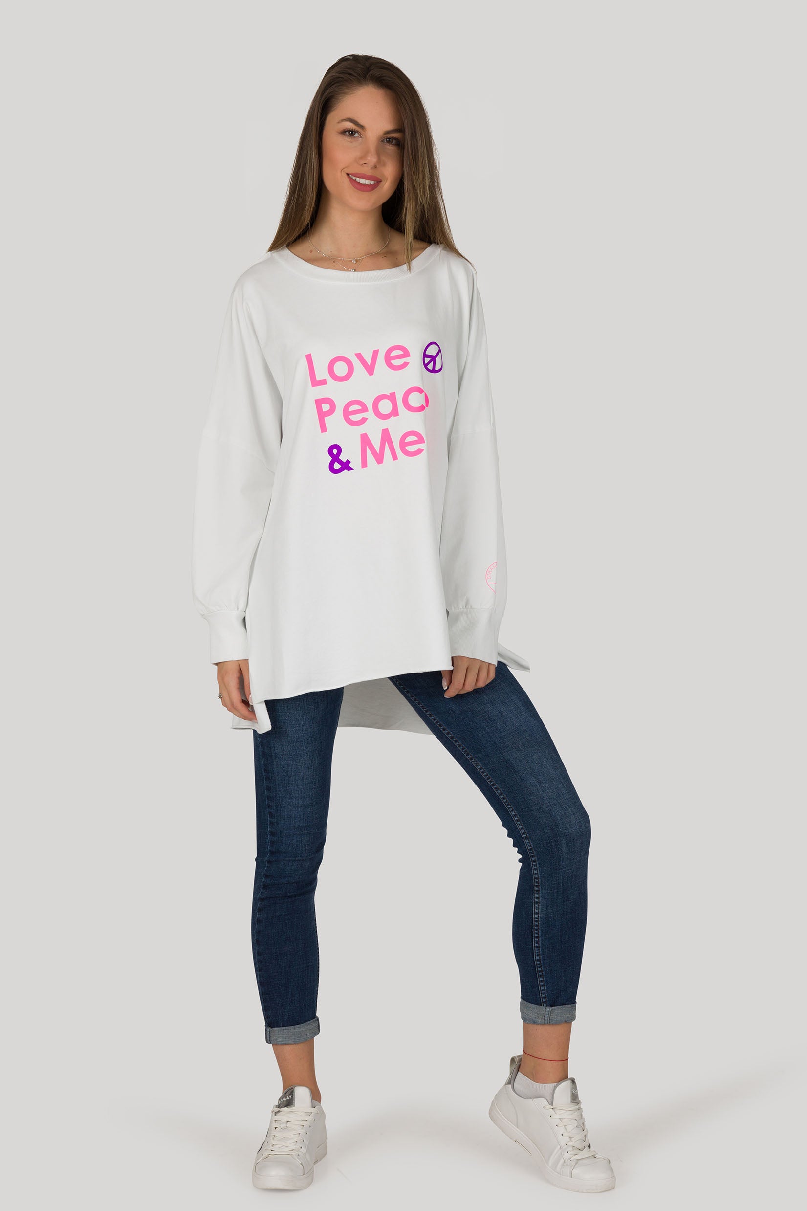 Oversized Sweatshirt LOVE, PEACE & MEER