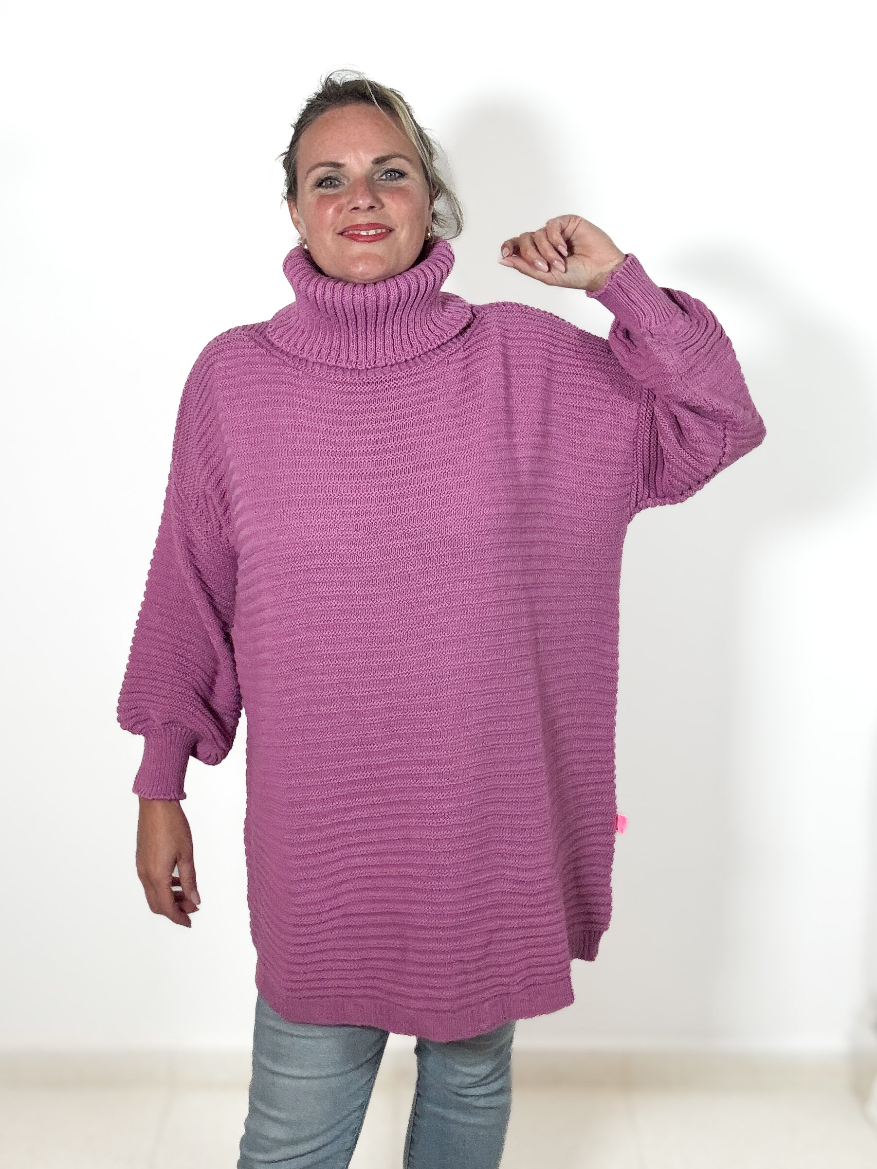 Oversize Strickpulli mit Rollkragen