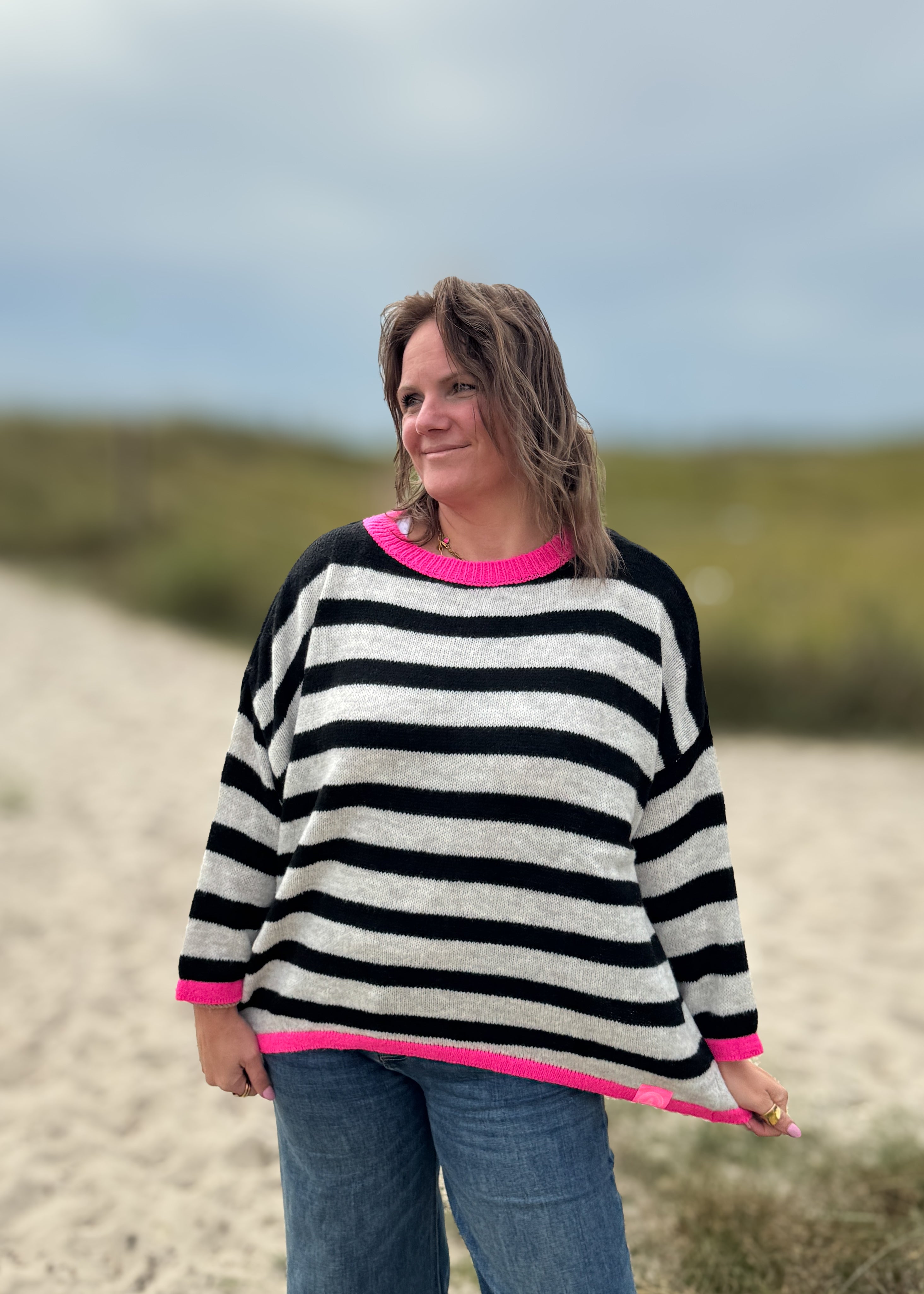 Strickpulli Streifen