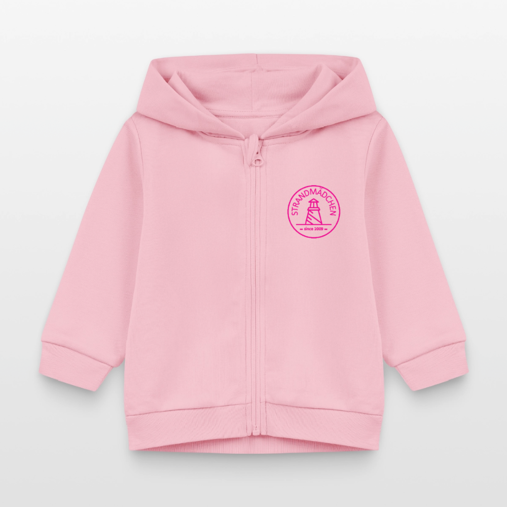 Bio Zip Hoodie BABY STRANDMÄDCHEN - Hellrosa