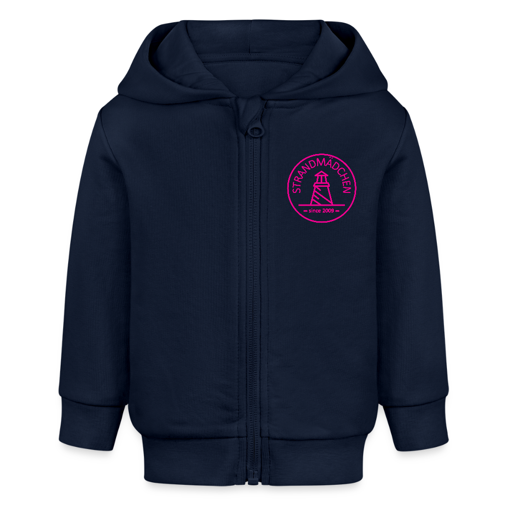 Bio Zip Hoodie BABY STRANDMÄDCHEN - Navy