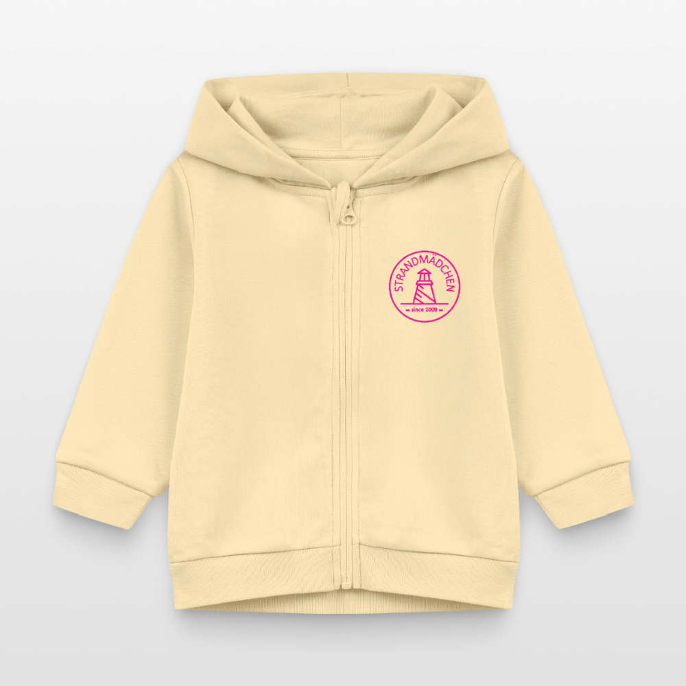 Bio Zip Hoodie BABY STRANDMÄDCHEN - Creme