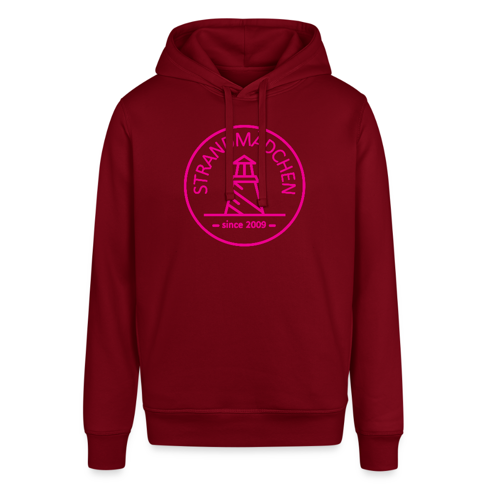 Bio-Hoodie STRANDMÄDCHEN - Burgunderrot