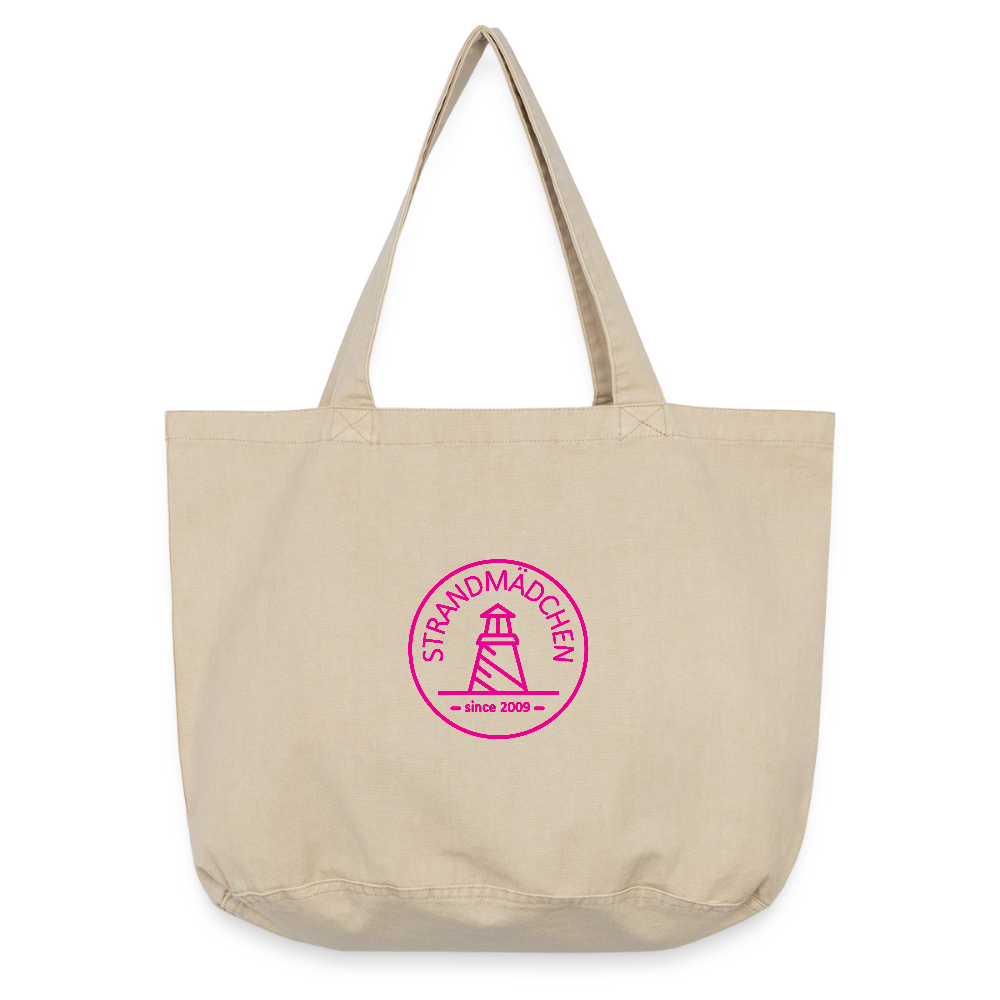 Vintage-Washed Shopper STRANDMÄDCHEN - Vintage Sand 