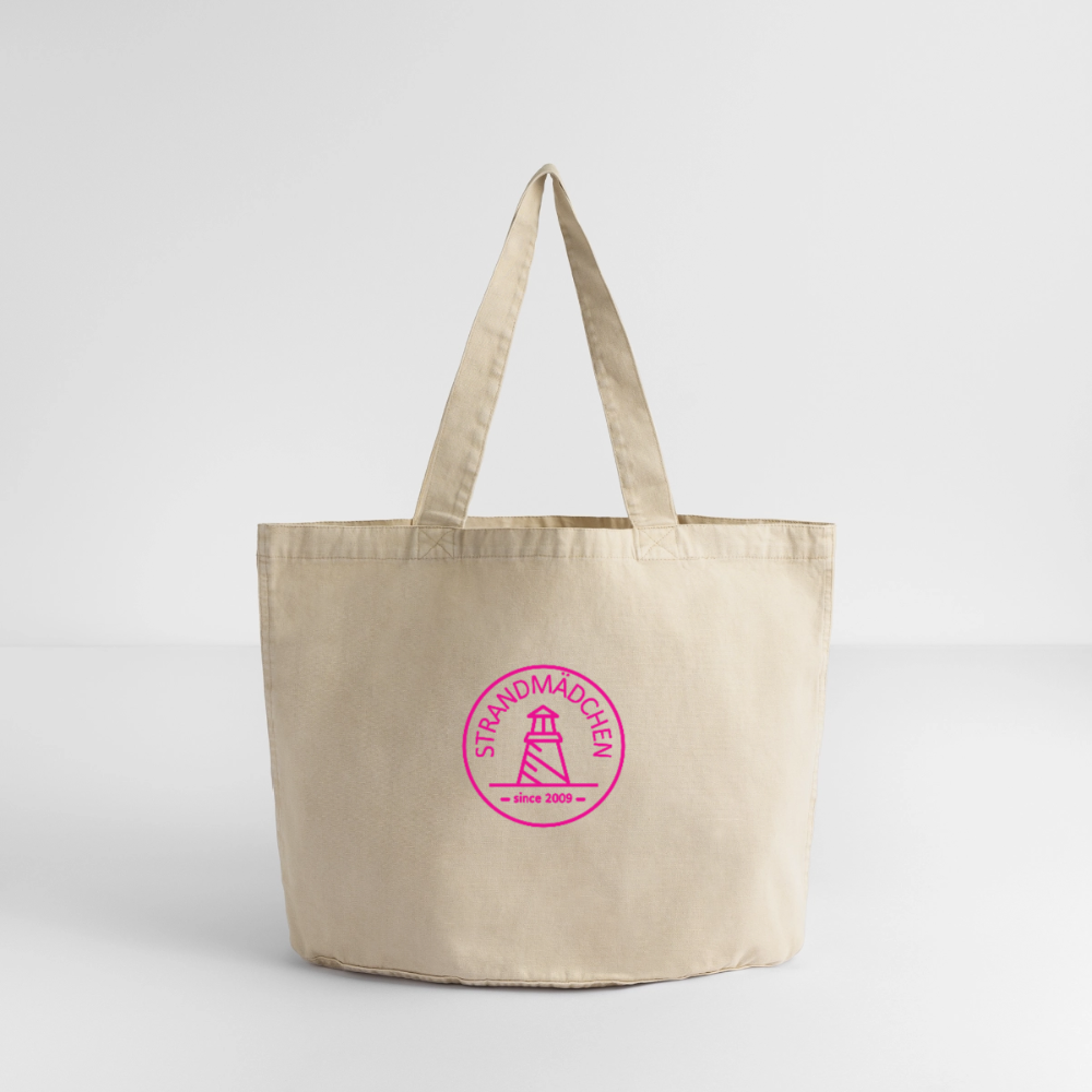 Vintage-Washed Shopper STRANDMÄDCHEN - Vintage Sand 