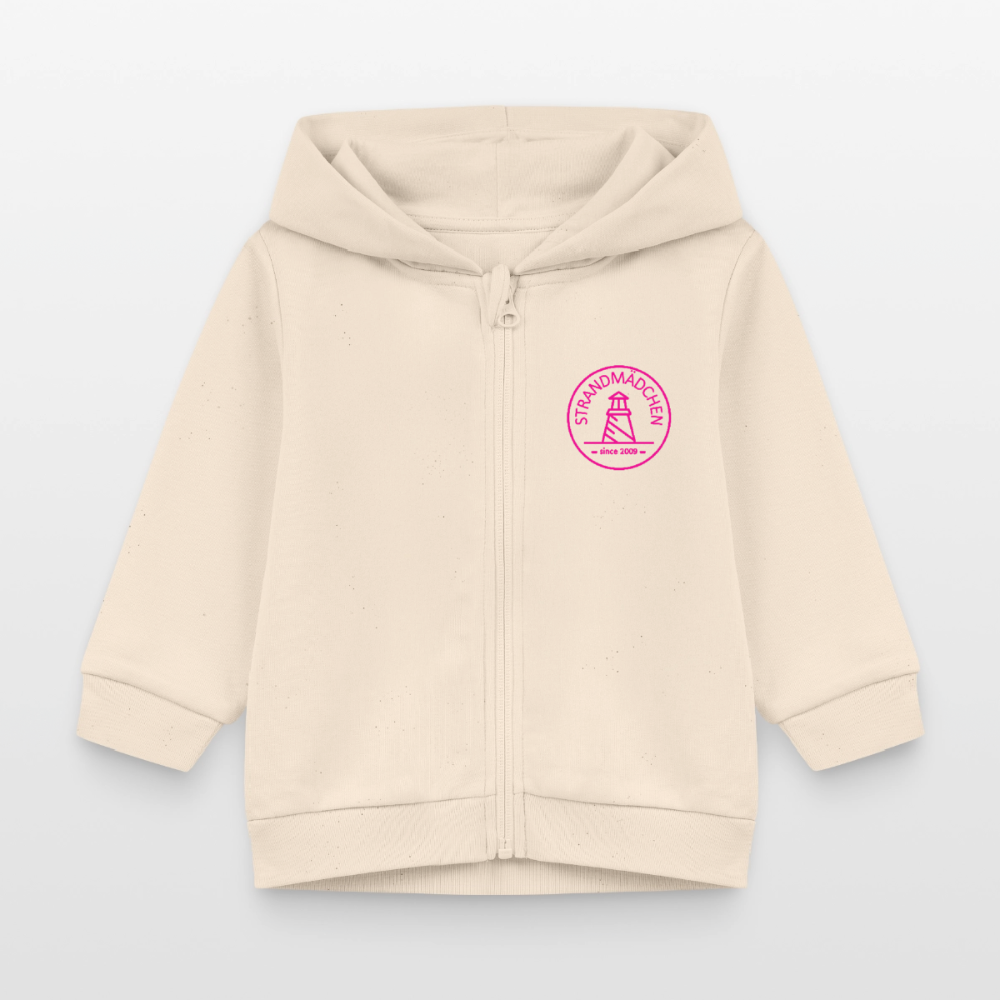 Bio Zip Hoodie BABY STRANDMÄDCHEN - Natur