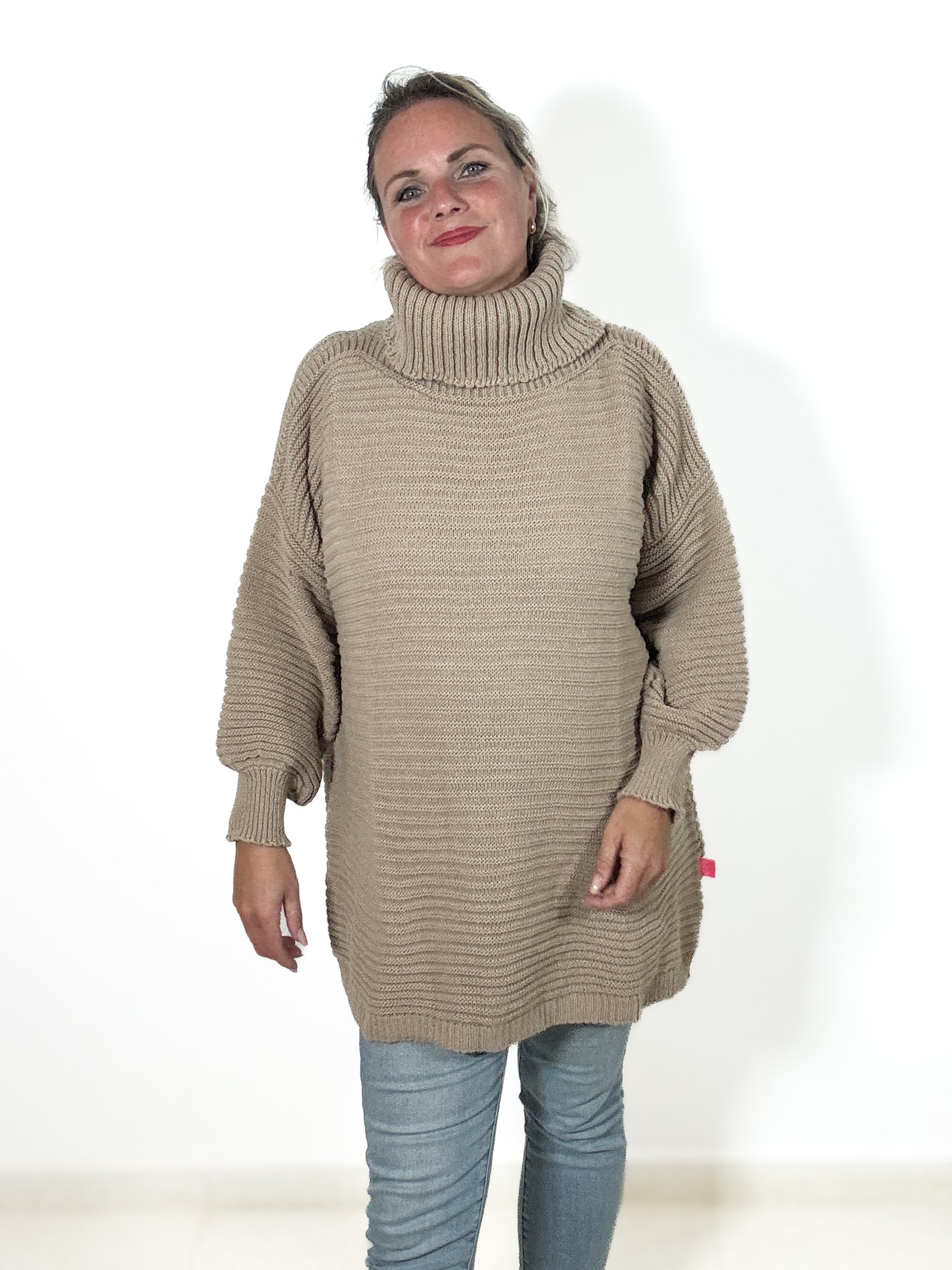 Oversize Strickpulli mit Rollkragen