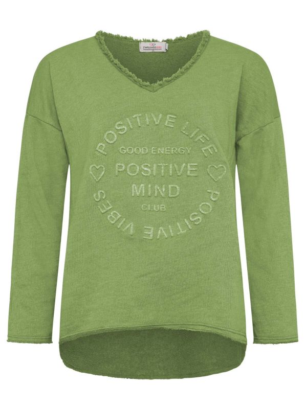 Zwillingsherz Sweatshirt BW POSITIVE MIND