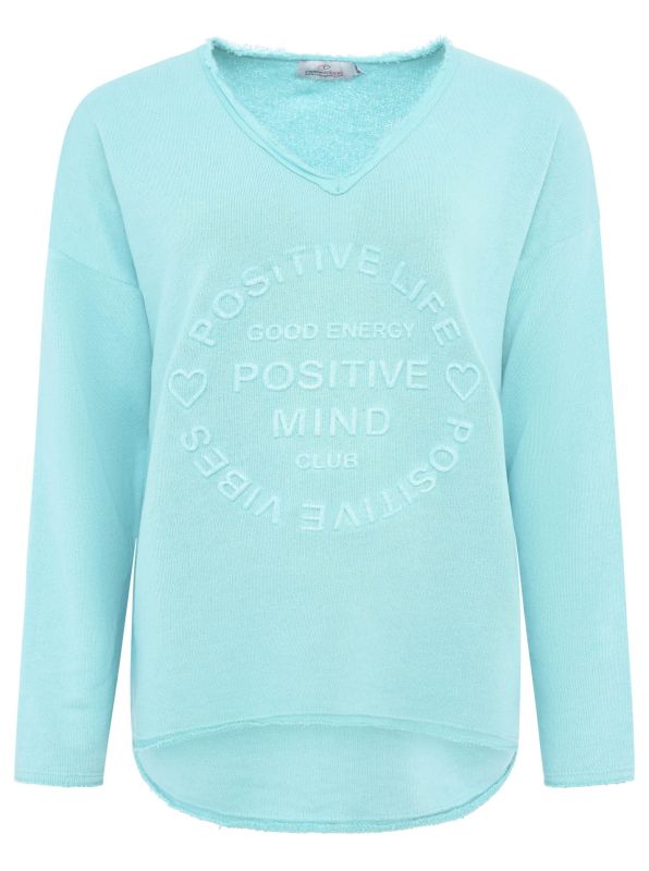 Zwillingsherz Sweatshirt BW POSITIVE MIND