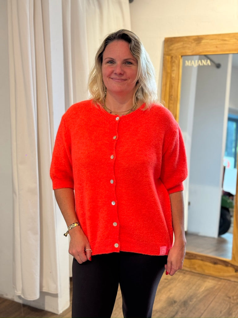 Alpaka Strickjacke mit Halbarm
