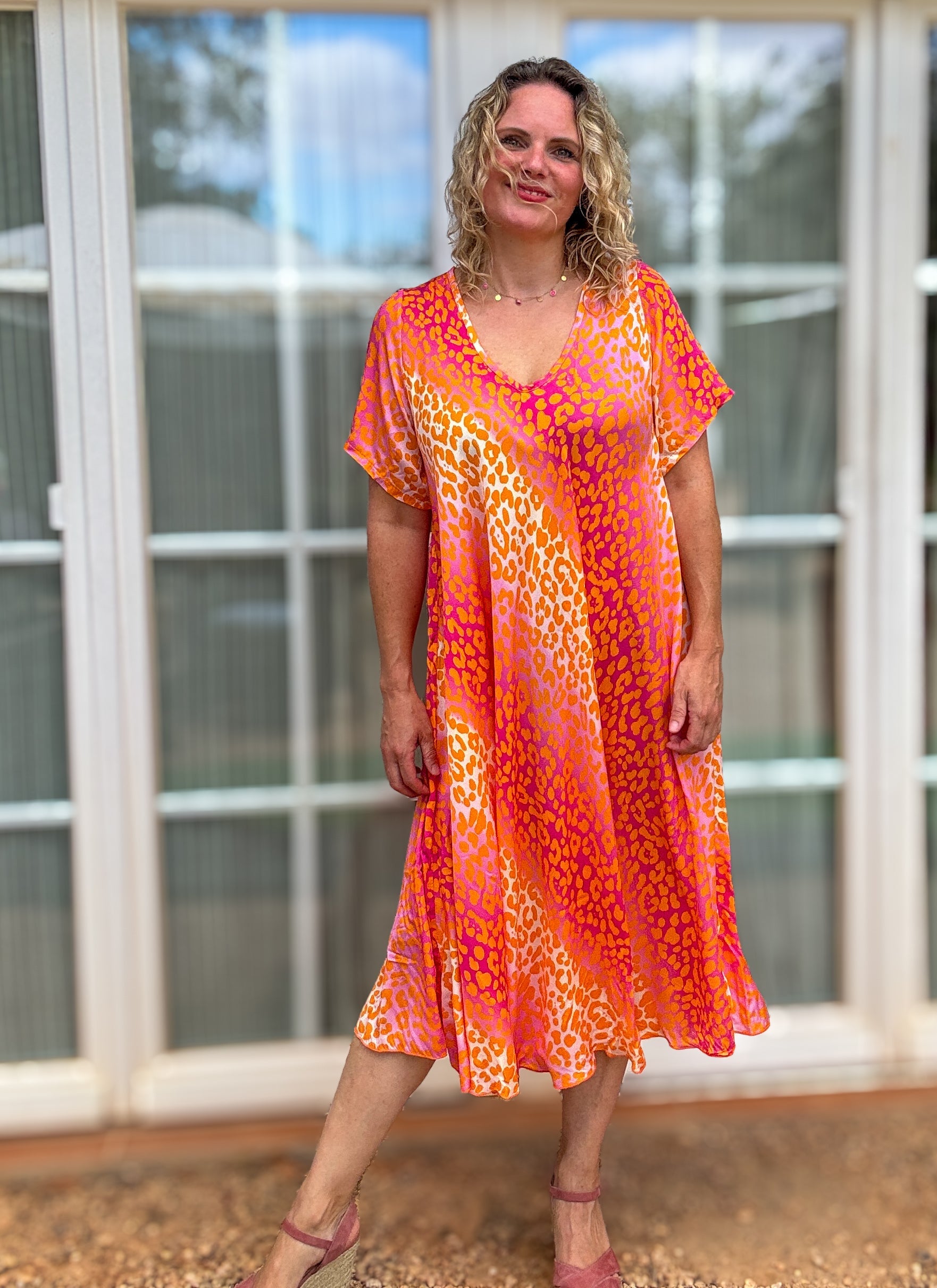 Langes Sommerkleid LEO PRINT