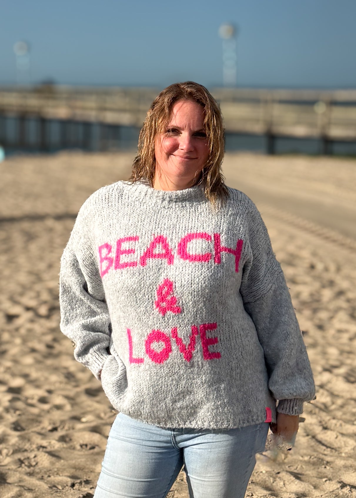 Strickpulli BEACH & LOVE