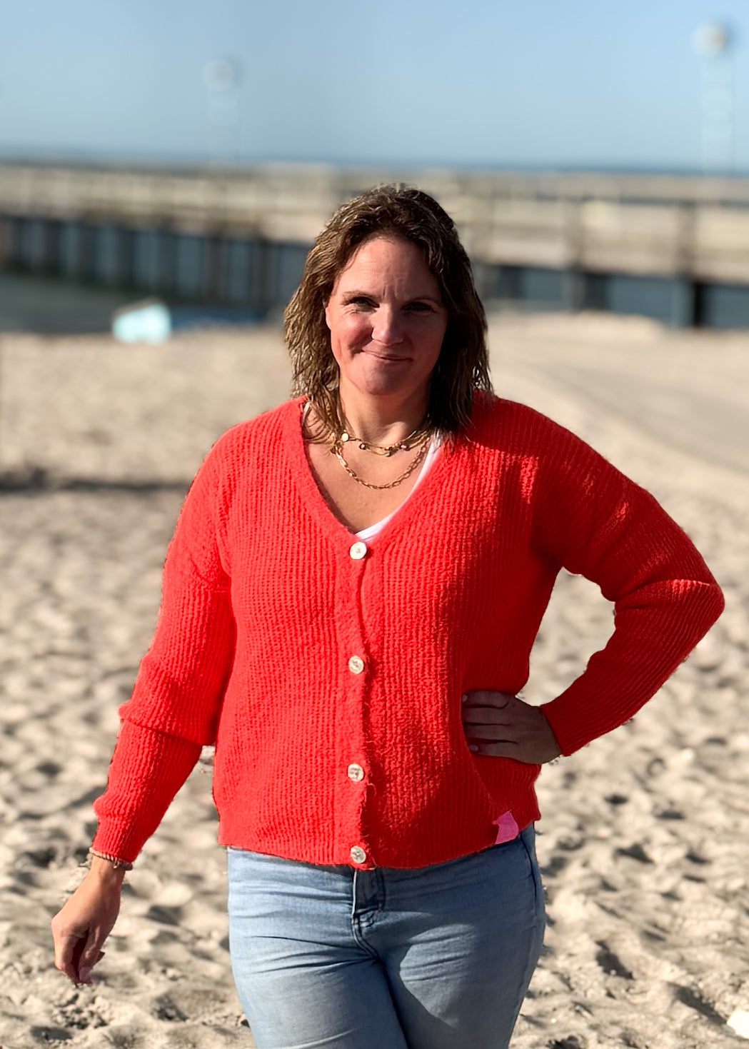 Feinstrickjacke mit Alpaka