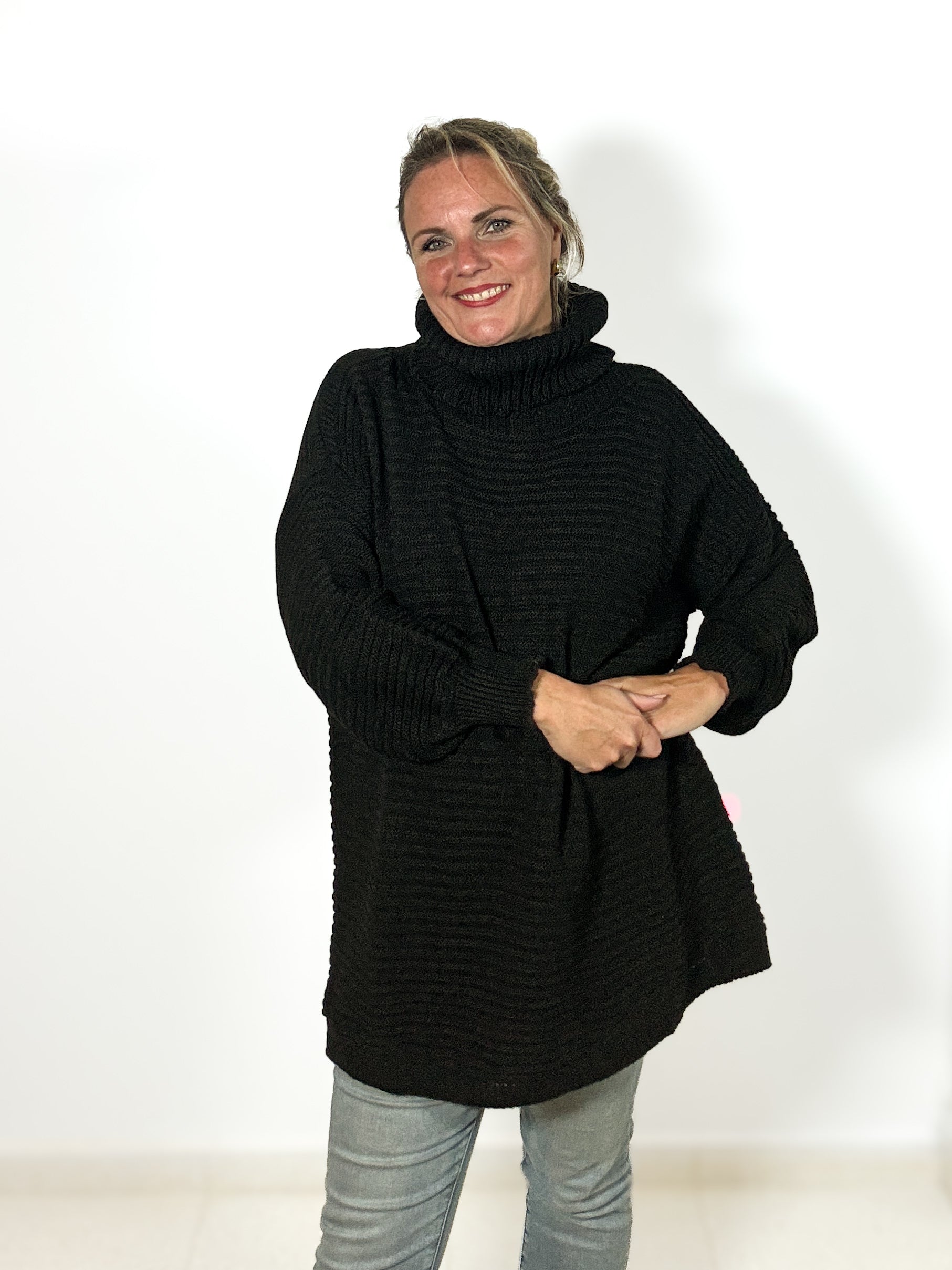 Oversize Strickpulli mit Rollkragen