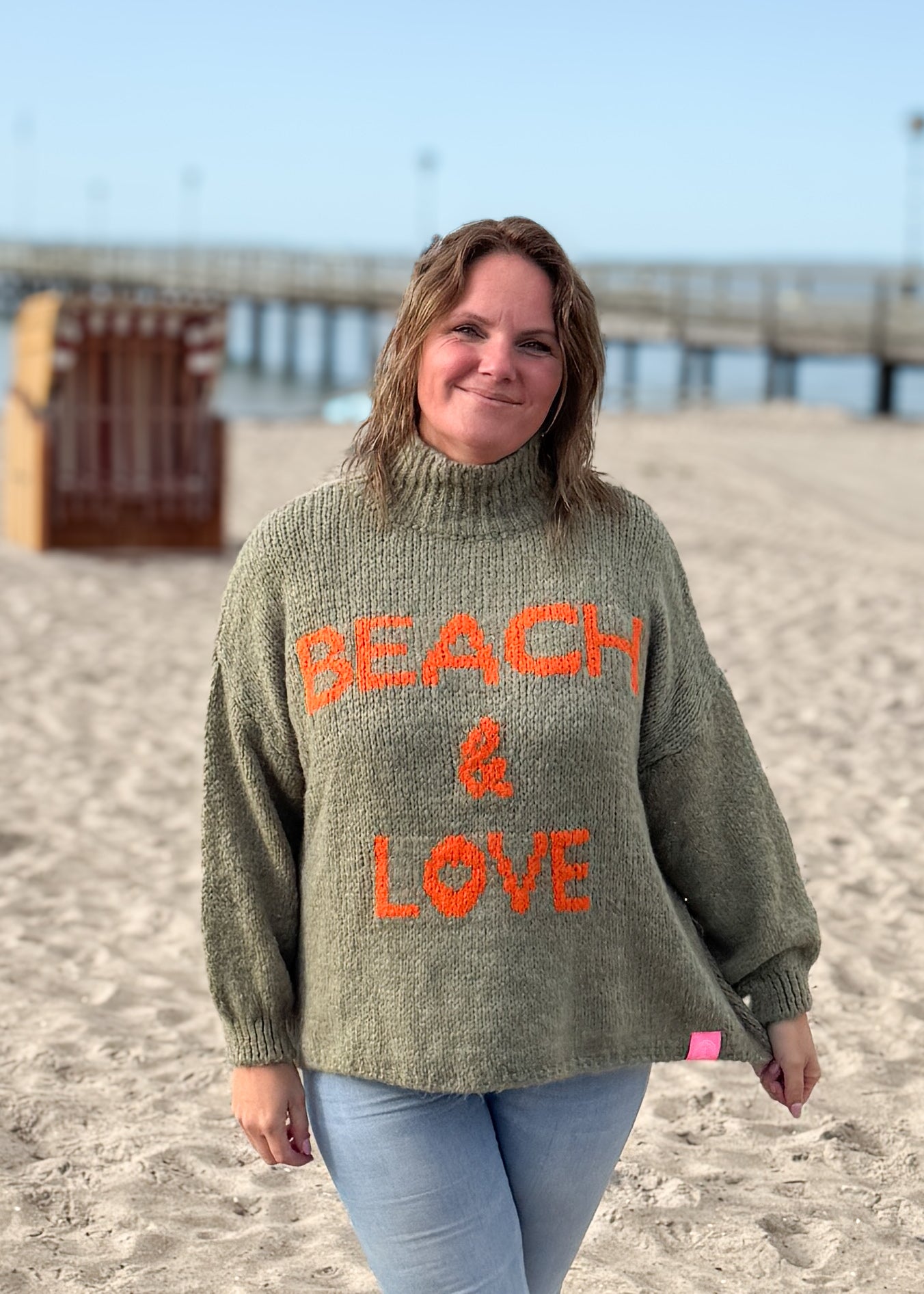 Strickpulli BEACH & LOVE