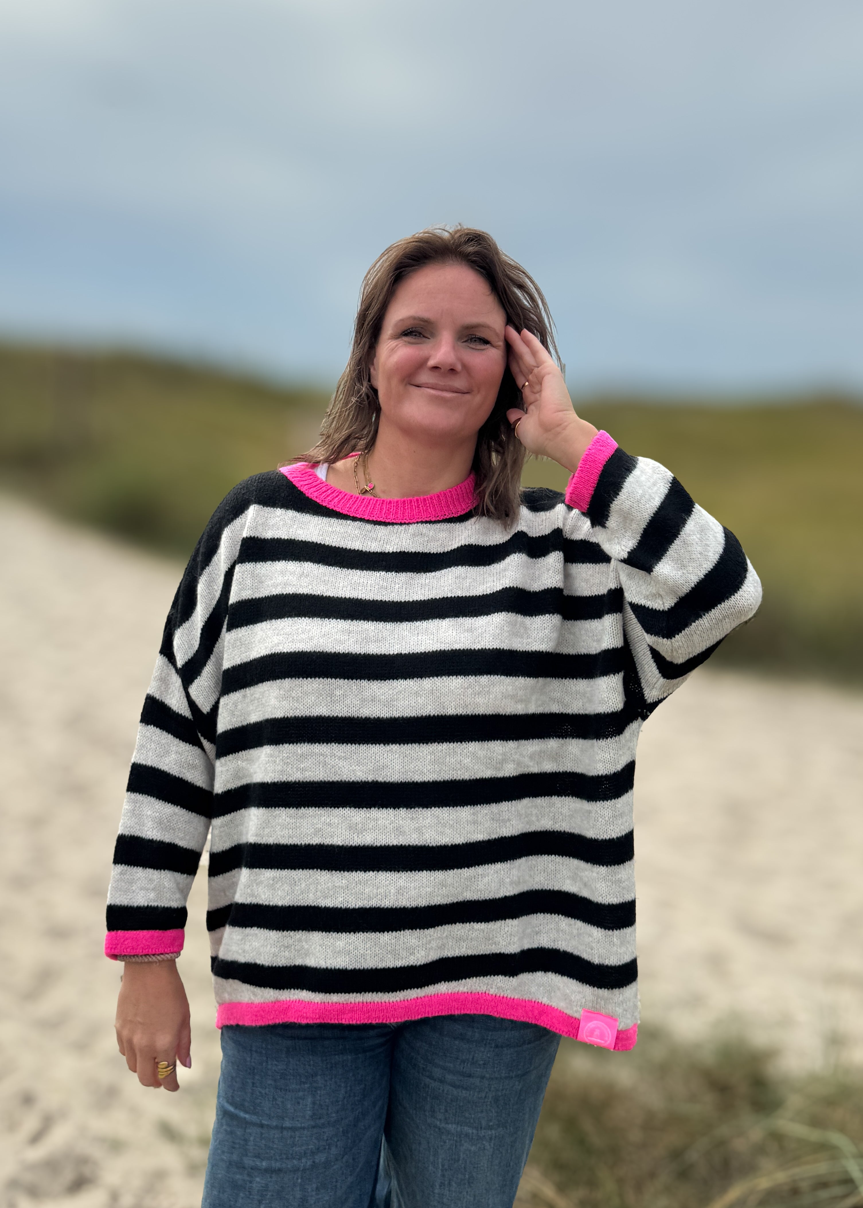 Strickpulli Streifen