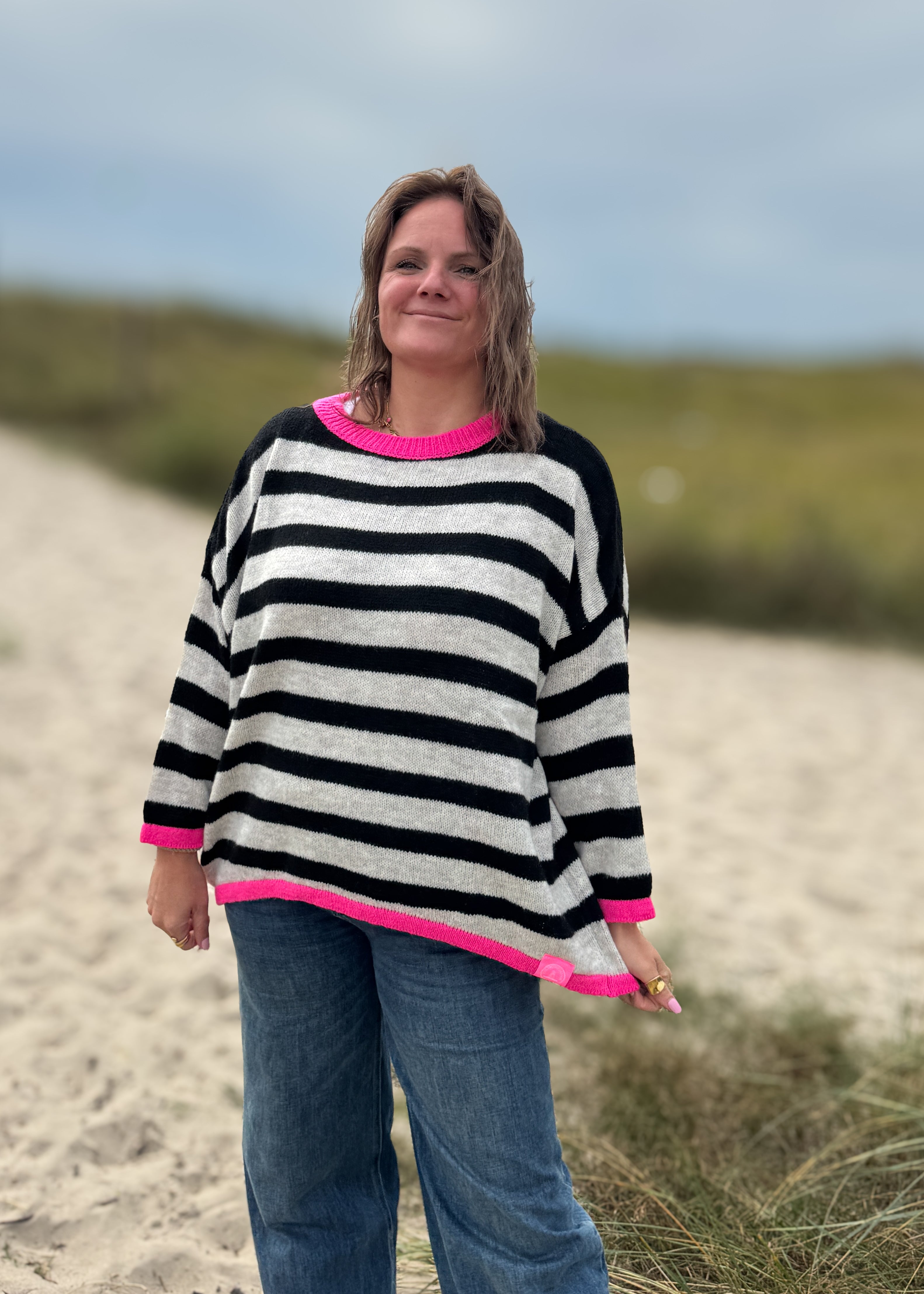 Strickpulli Streifen